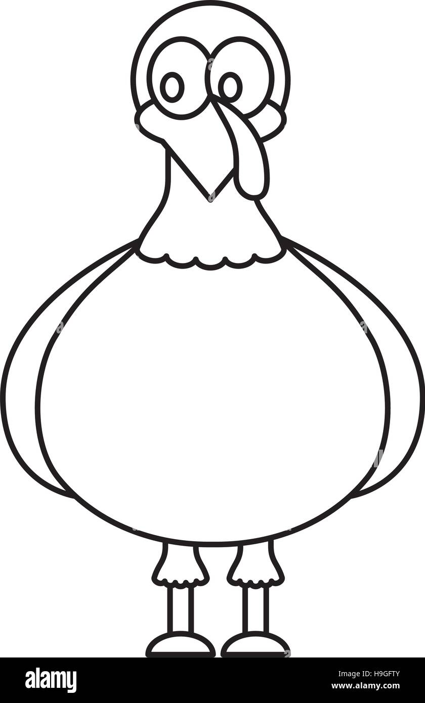 Turkey Bird Cartoon Happy Thanksgiving