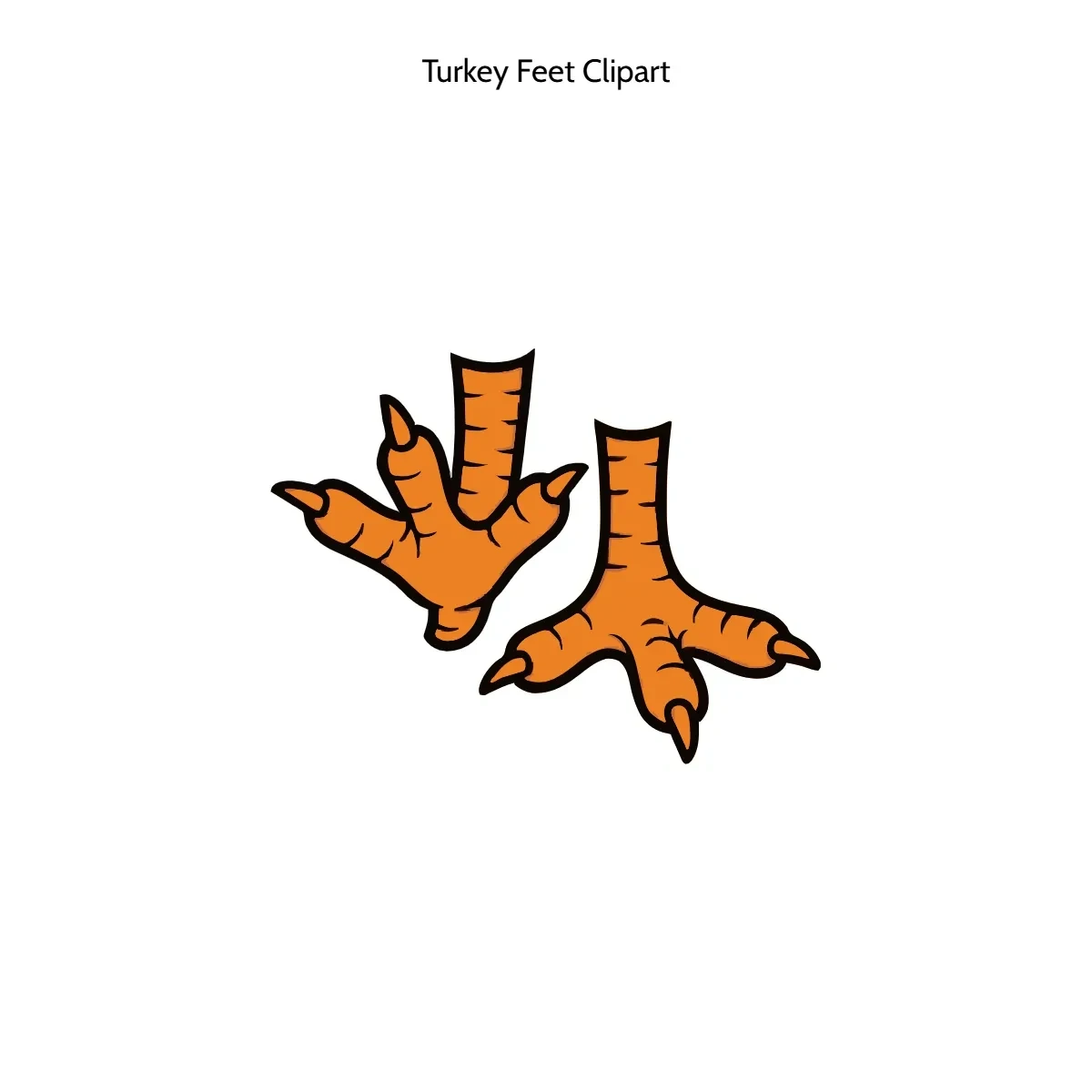 Turkey Feet Clipart
