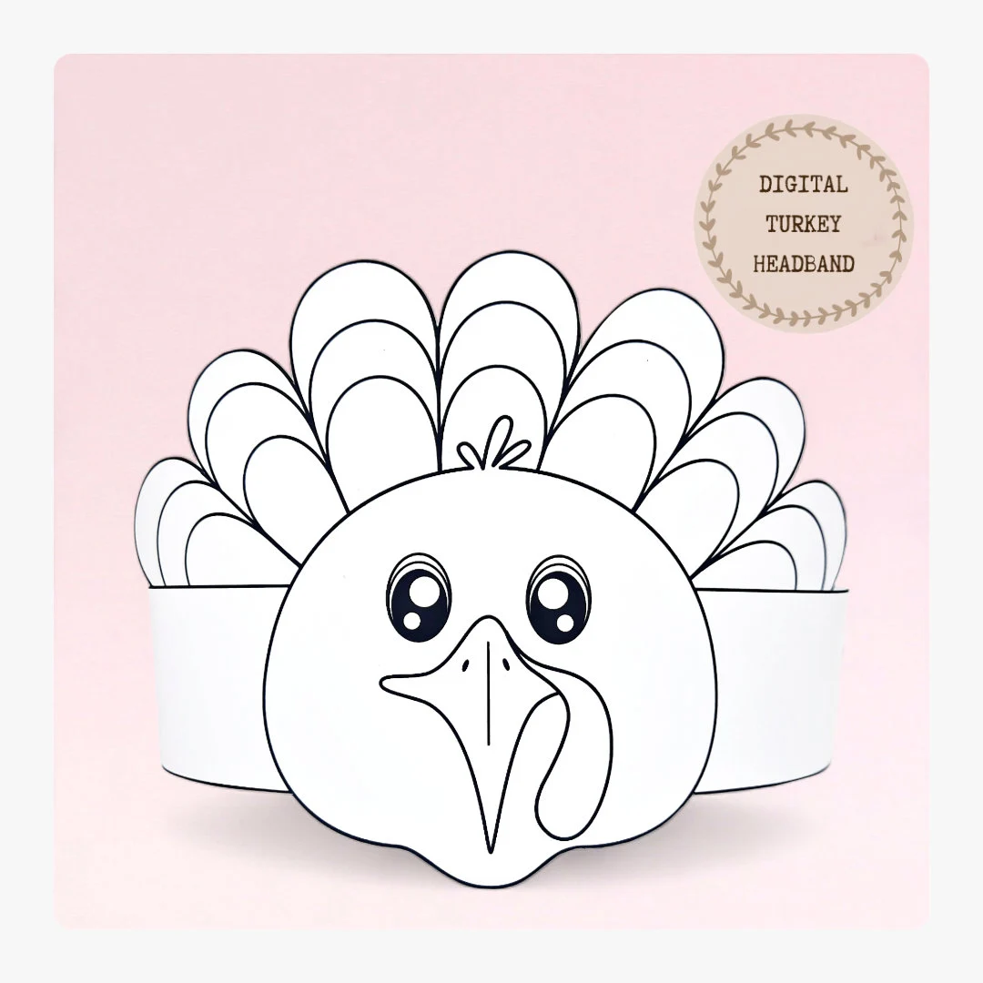 free printable turkey headband template