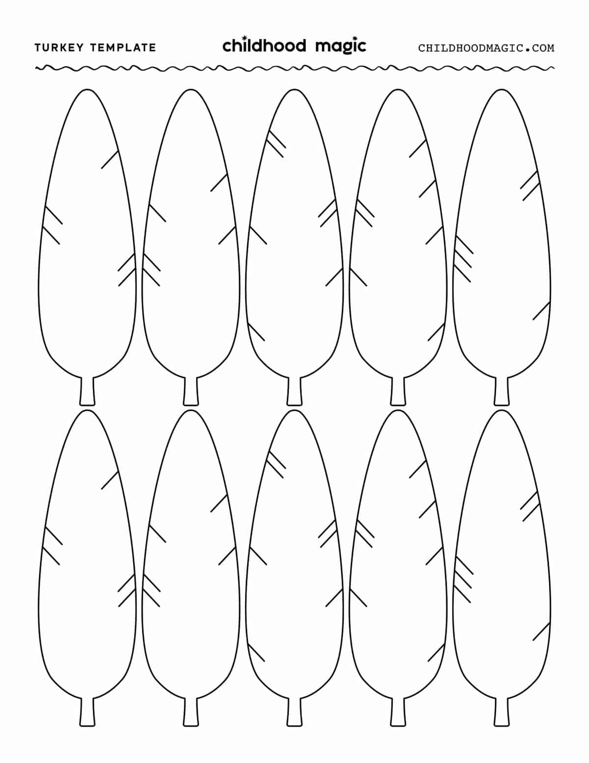 turkey without feathers printable