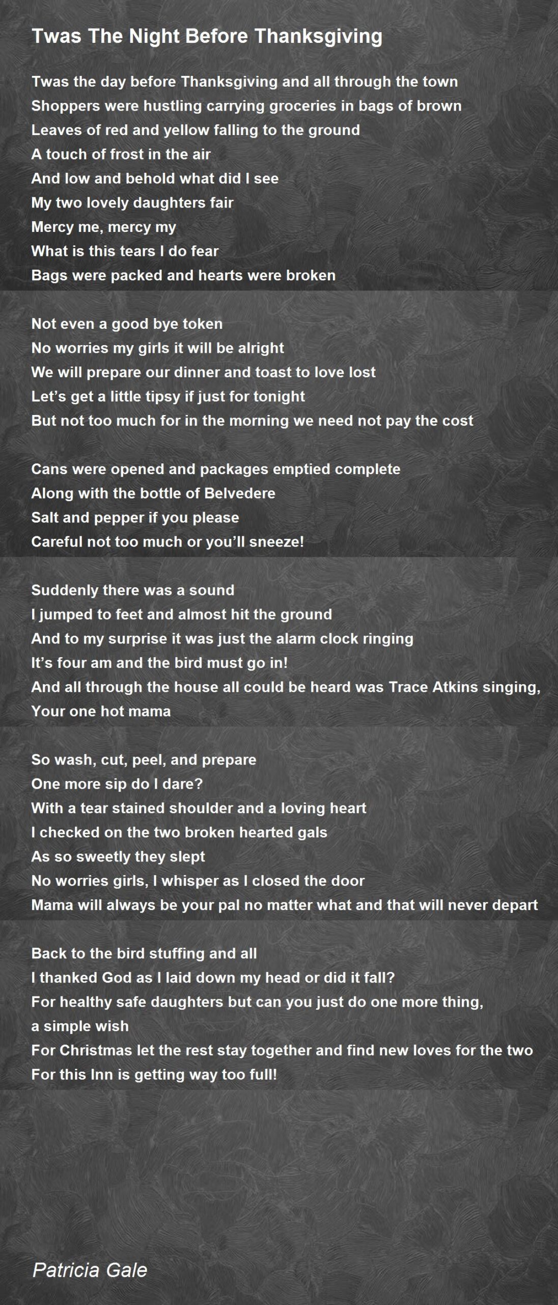 Twas The Night Before Thanksgiving