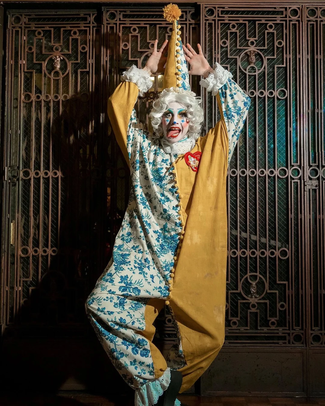 Two Tone Clown Suit Hat Two Tone Clown Suit Hat