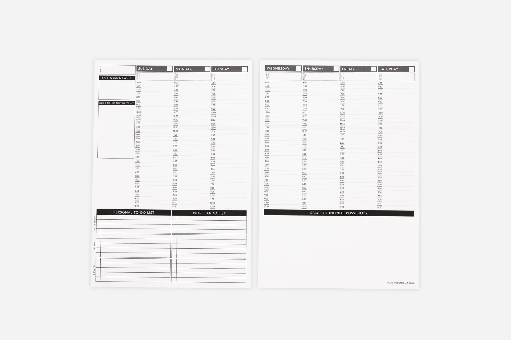 Undated Weekly Layout