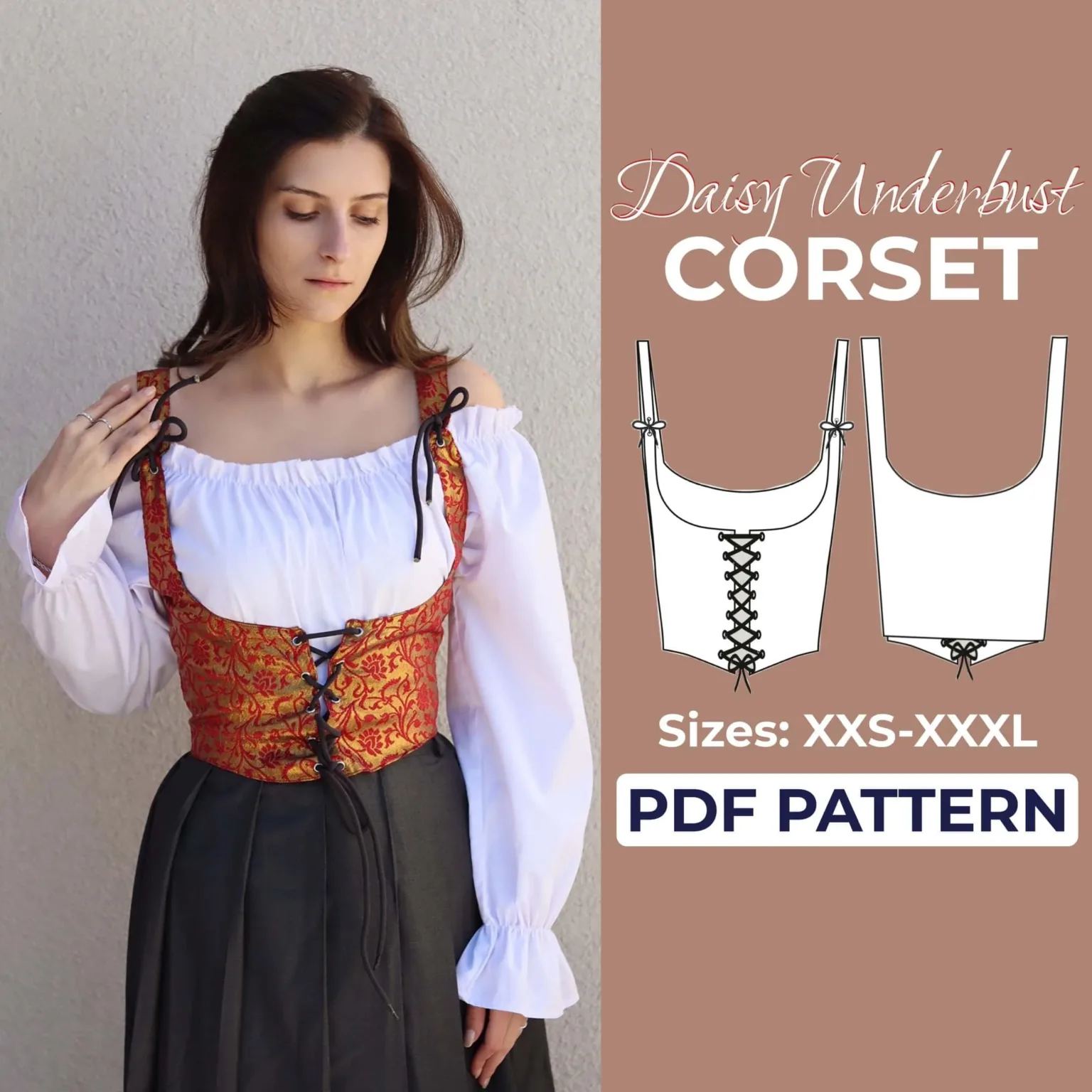 Underbust Corset Sewing Pattern