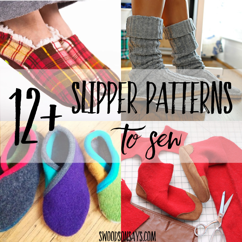 printable felt slipper pattern