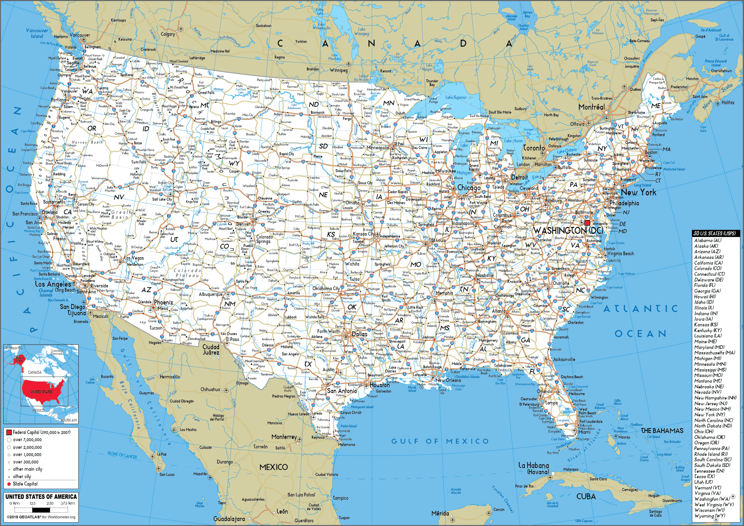 Us Road Map Full