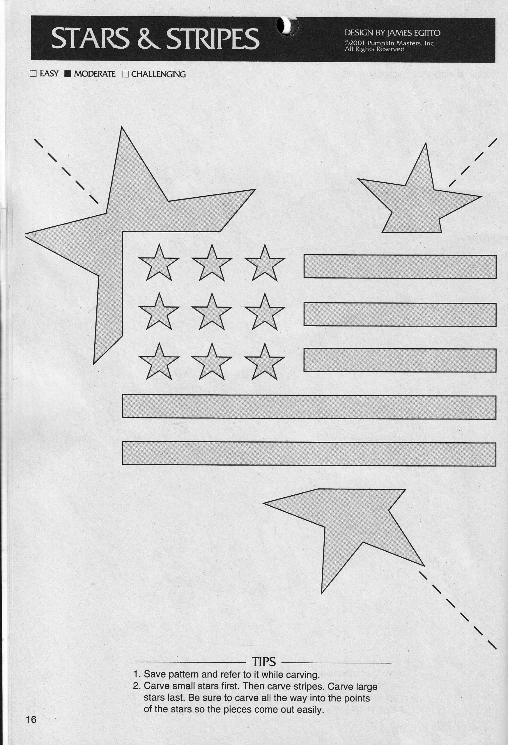 Usa American Flag Free Pumpkin Stencil Pumpkin