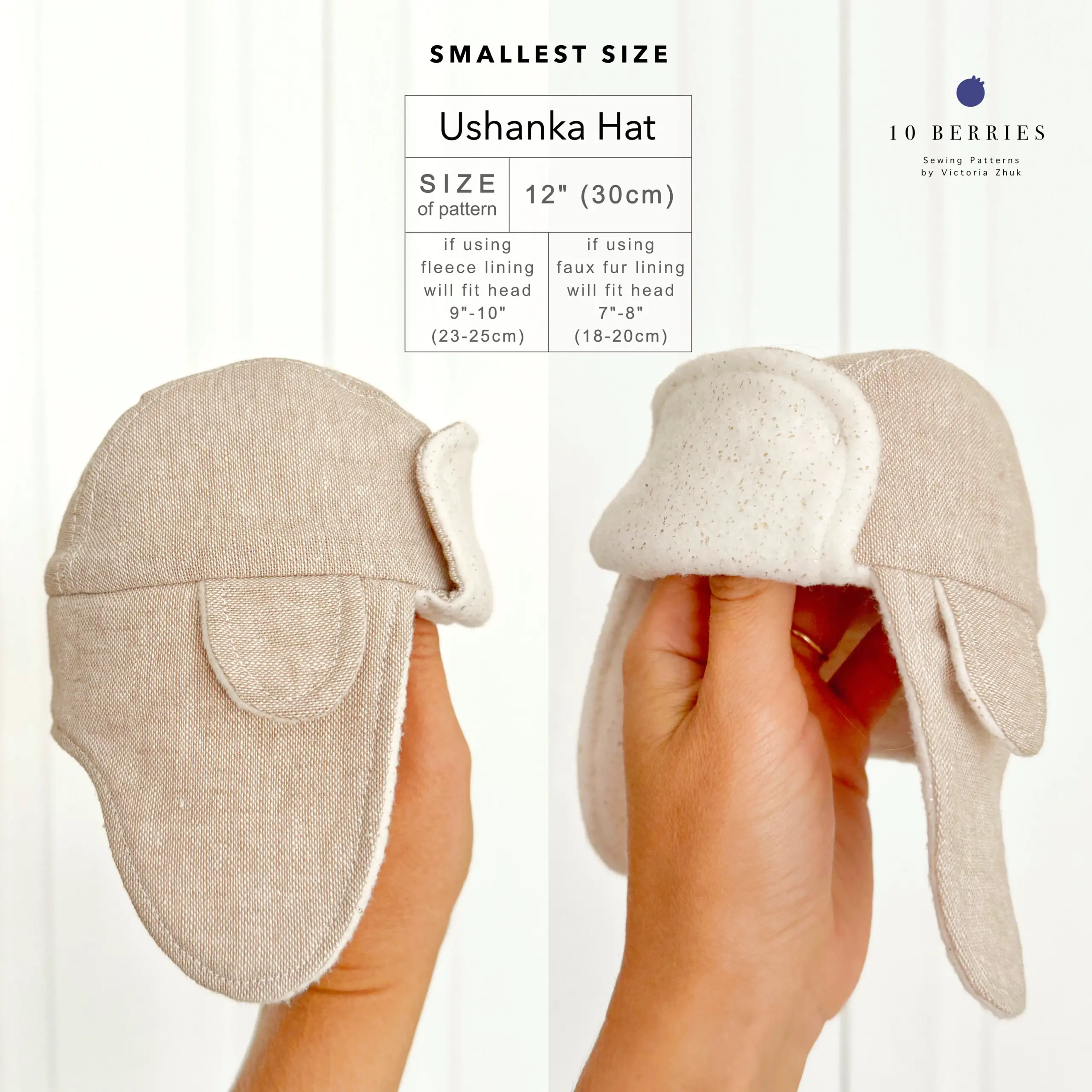 Ushanka Hat Sewing Pattern 24 Sizes With
