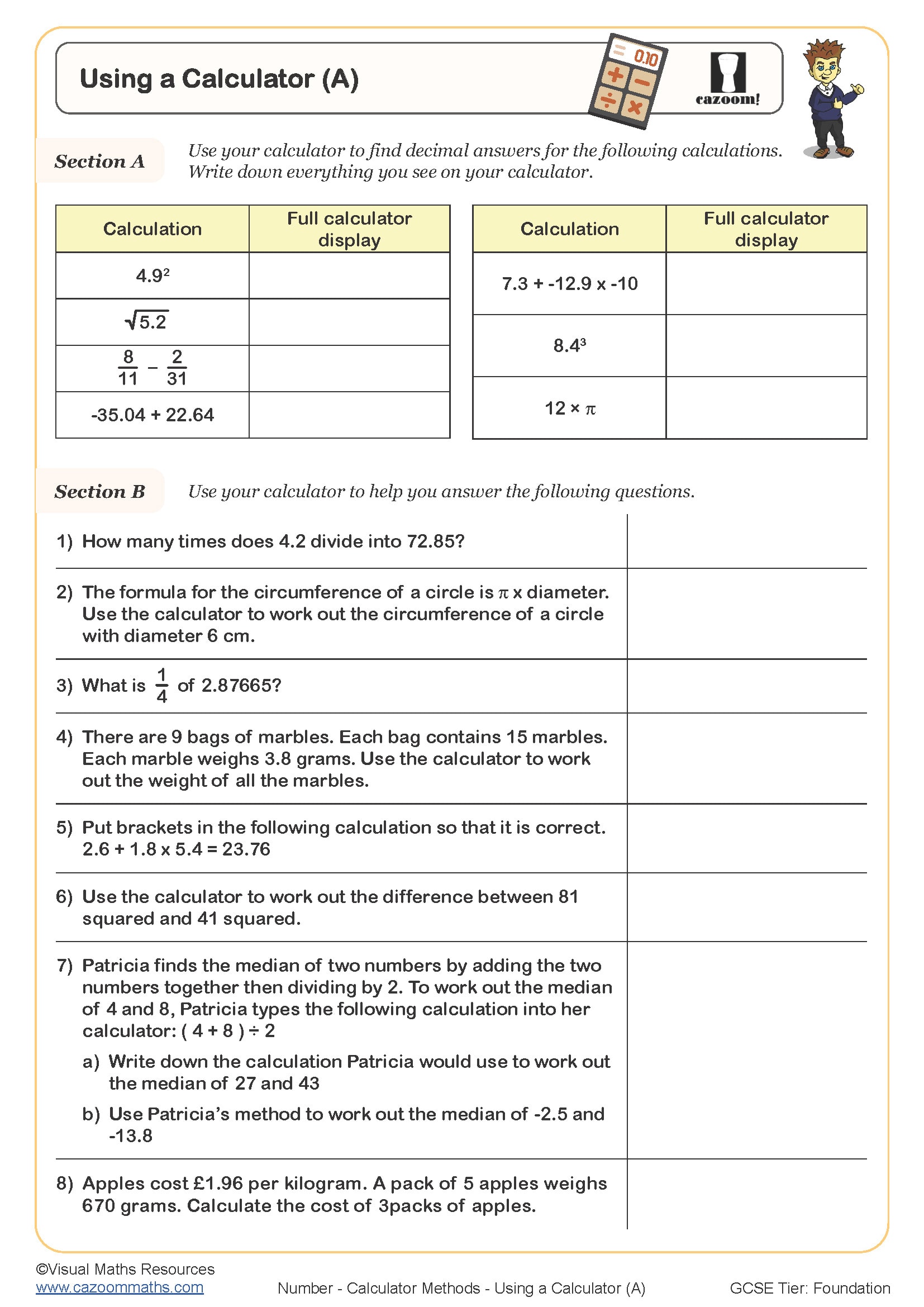 Using A Calculator A