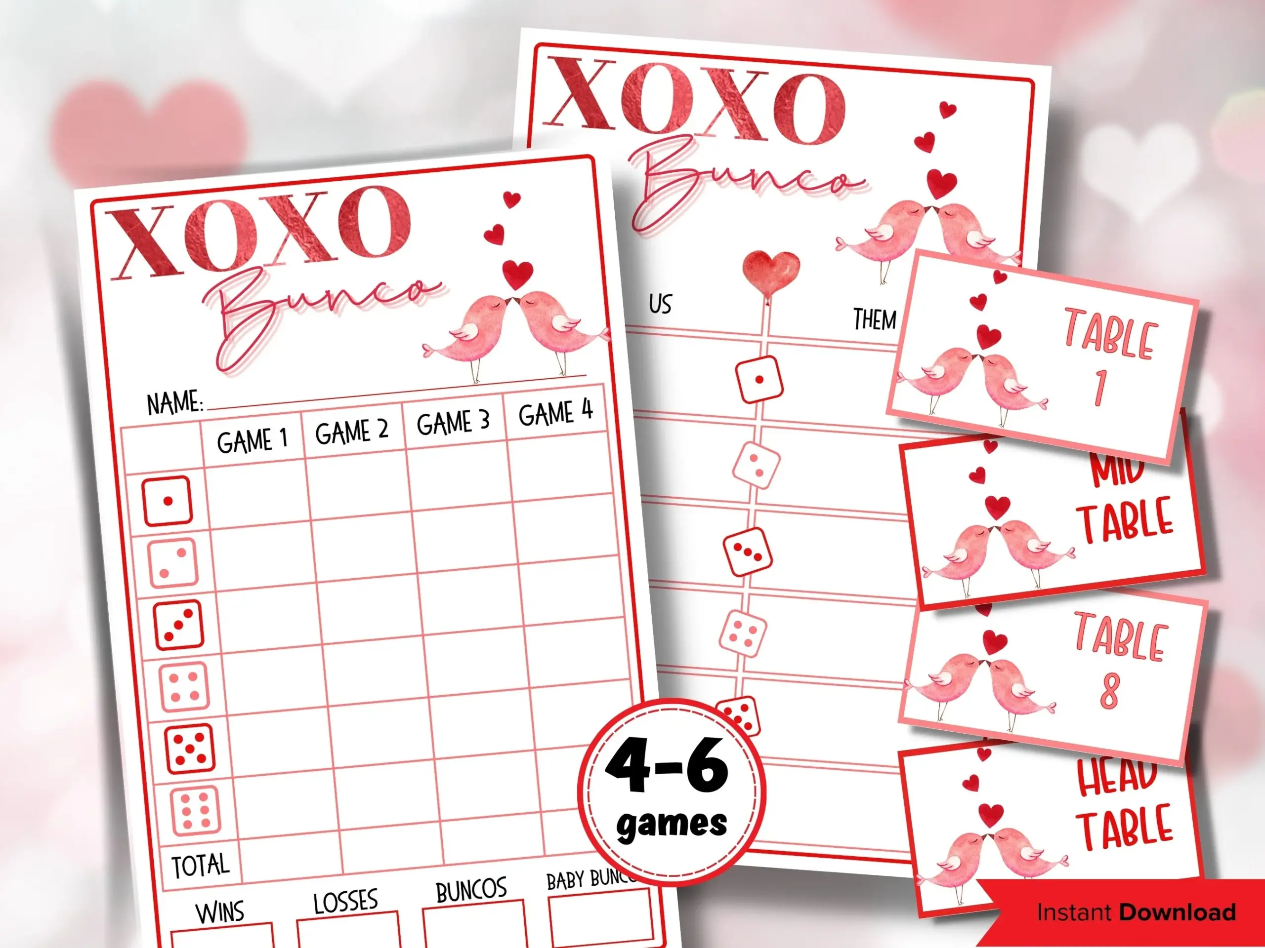Valentine Bunco I Bunco Night I Printable 13004