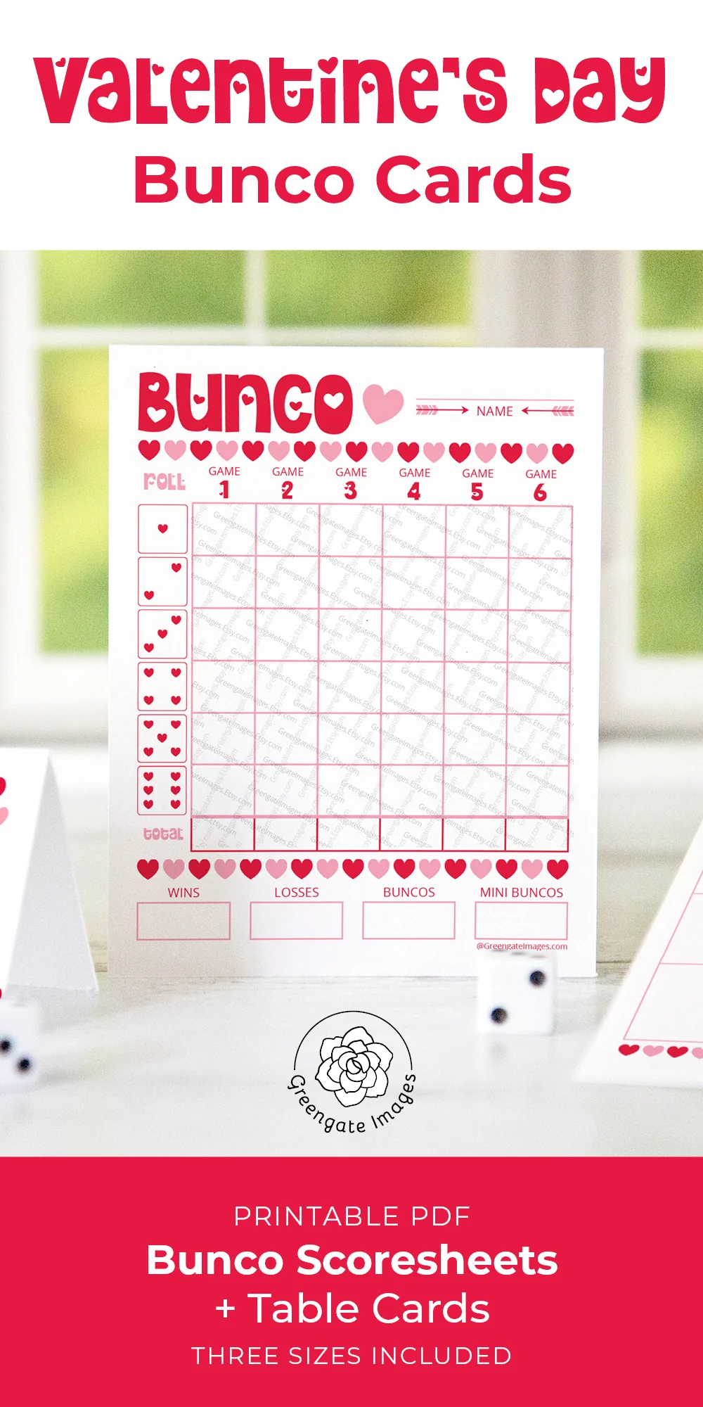 free printable bunco score sheets valentines