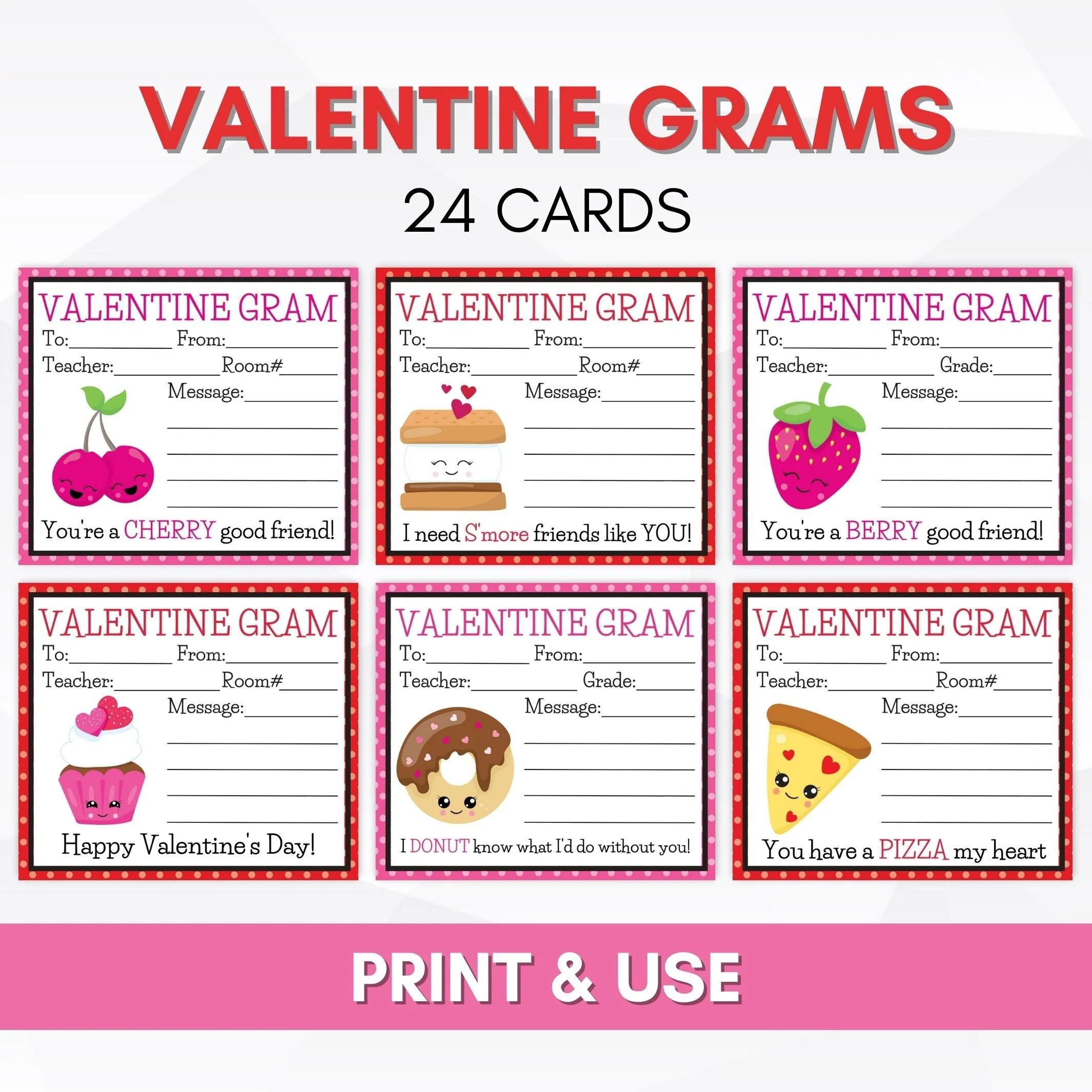 Valentine Candy Gram Fundraiser Print Use 1