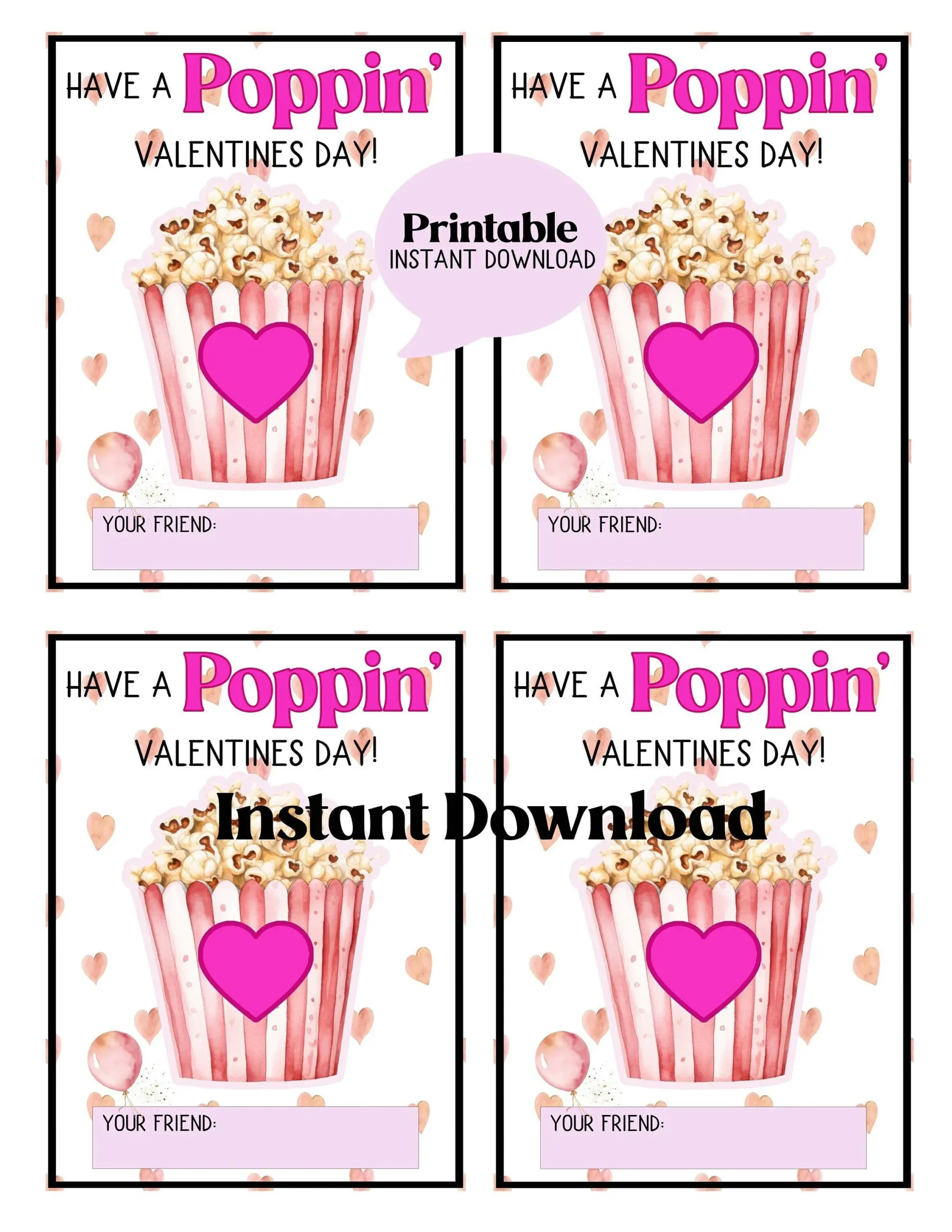 Valentine Card Printable Valentine Valentine Card Printable Valentine