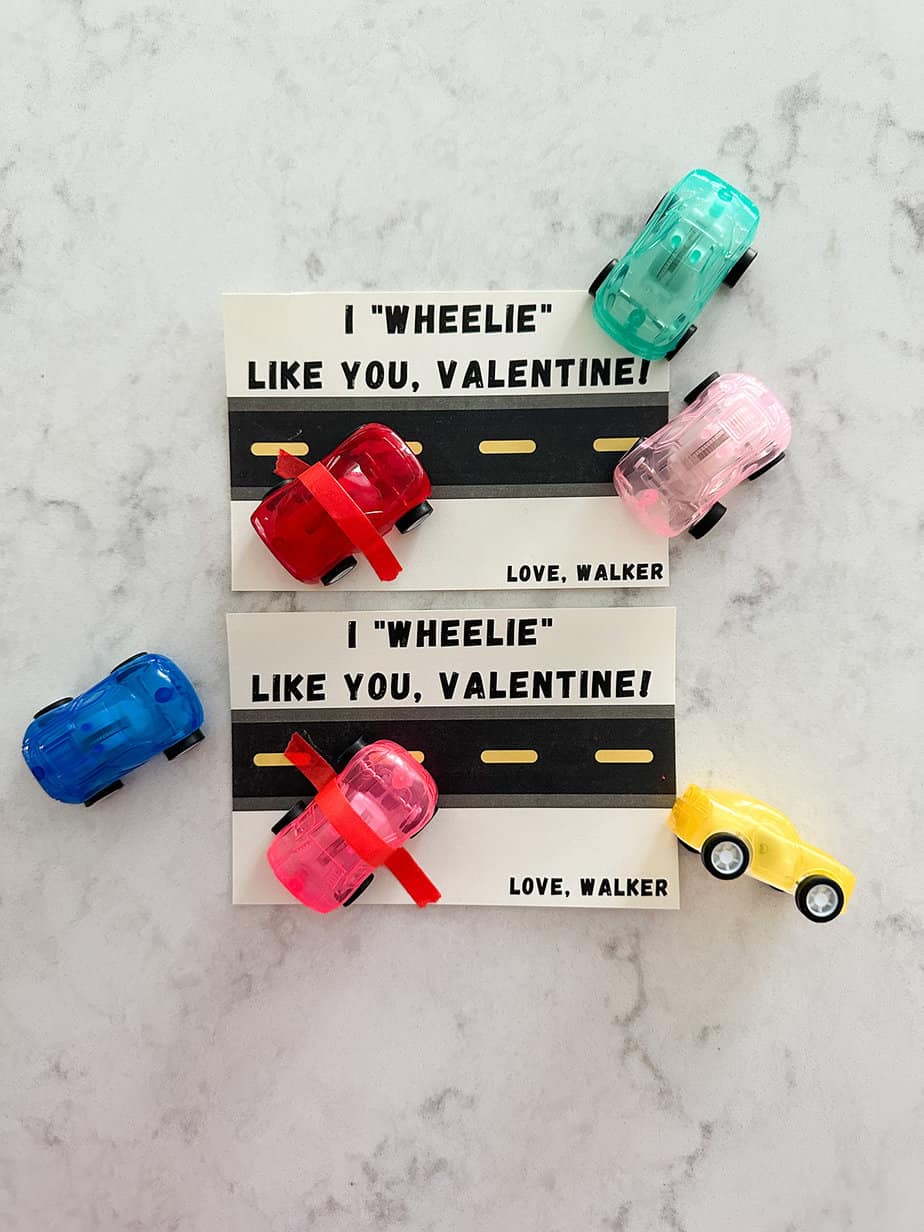 Valentine Cars Free Printable