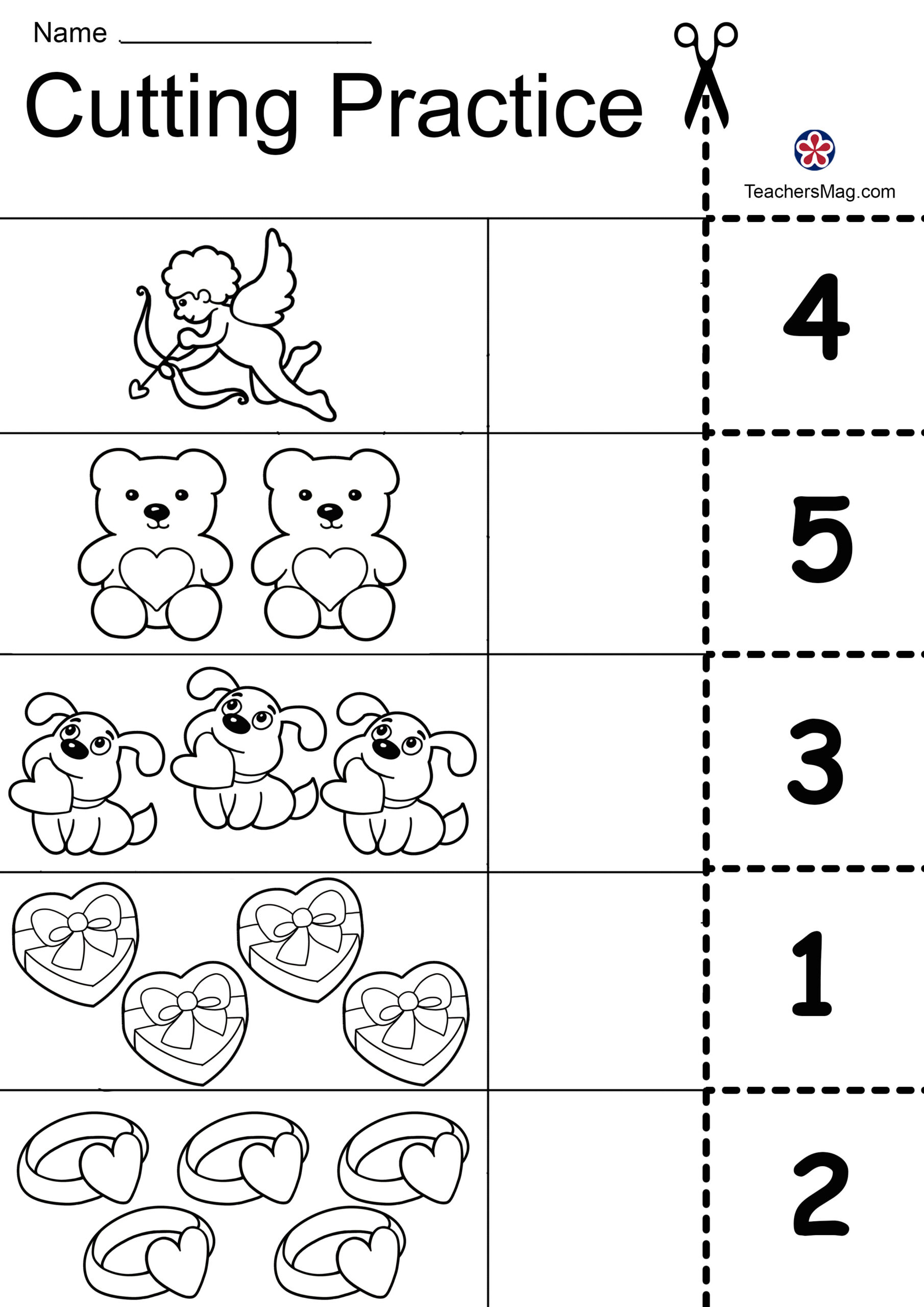 Valentine S Day Free Worksheets For Preschool