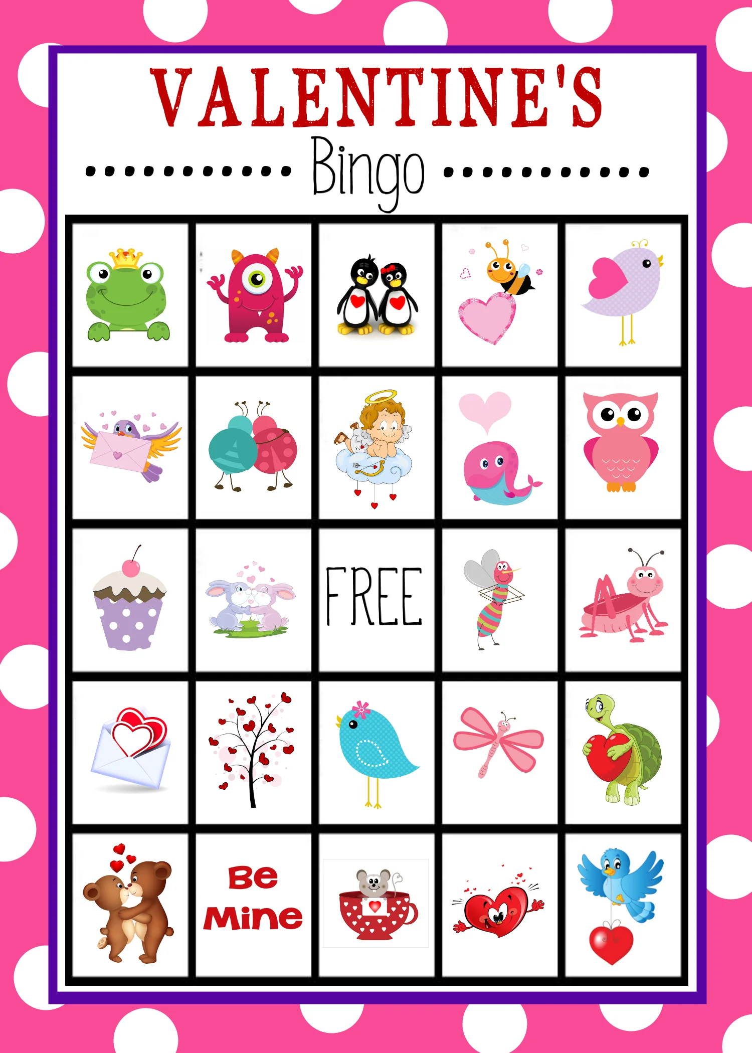 Valentines Bingo Game