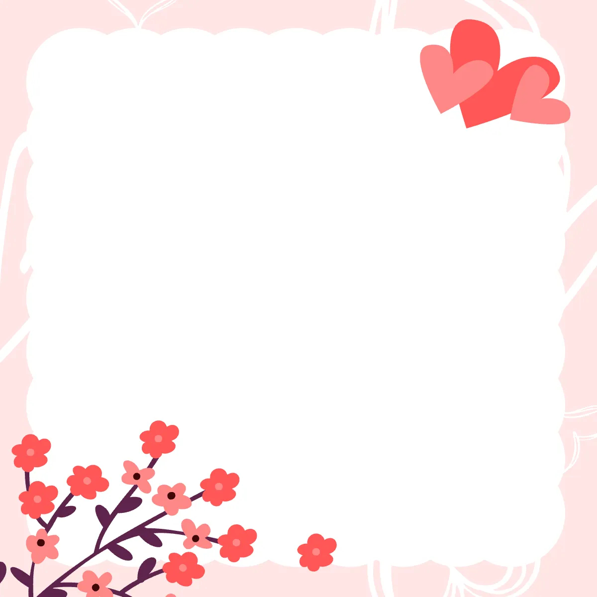 Valentines Day Border Vector
