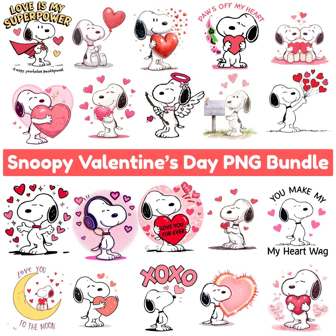 Valentines Day Card Snoopy