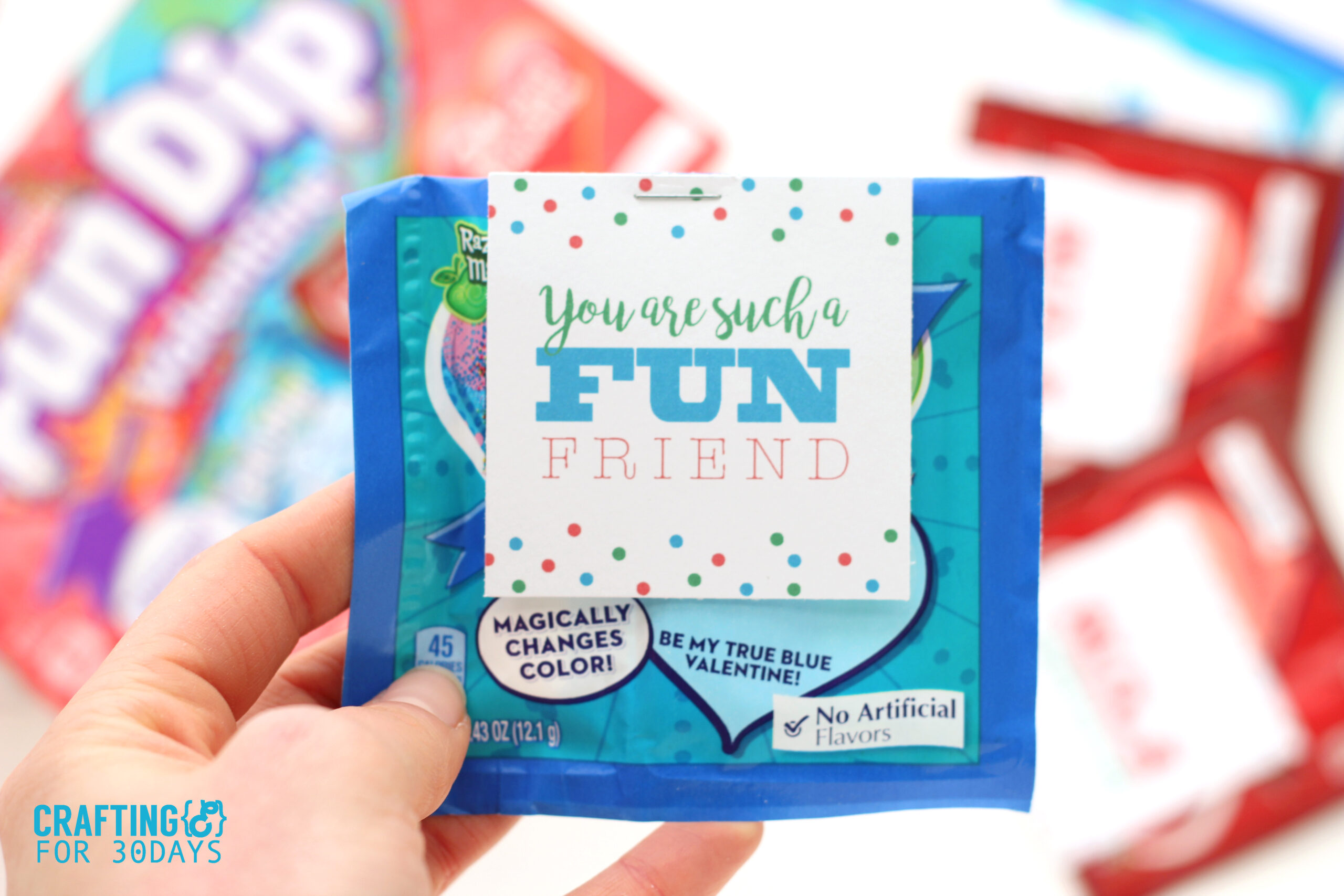 fun dip valentine printable