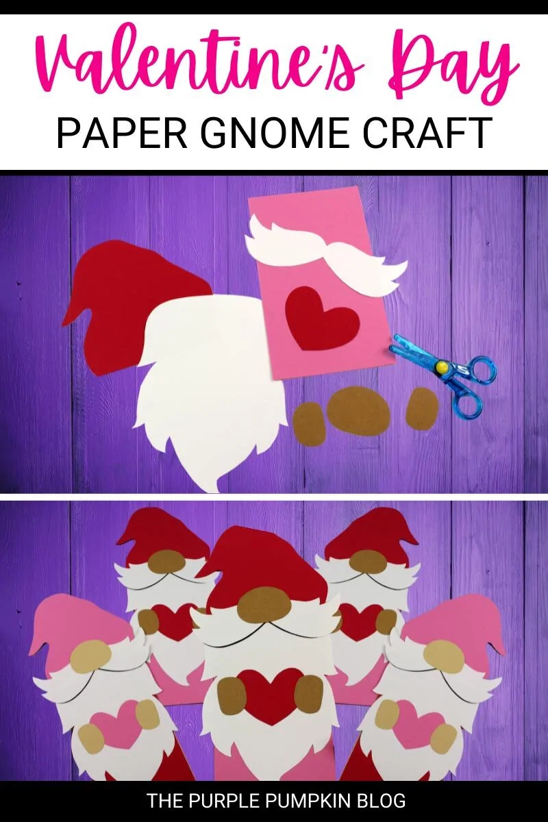 Valentines Day Gnome Craft Free Printable Template