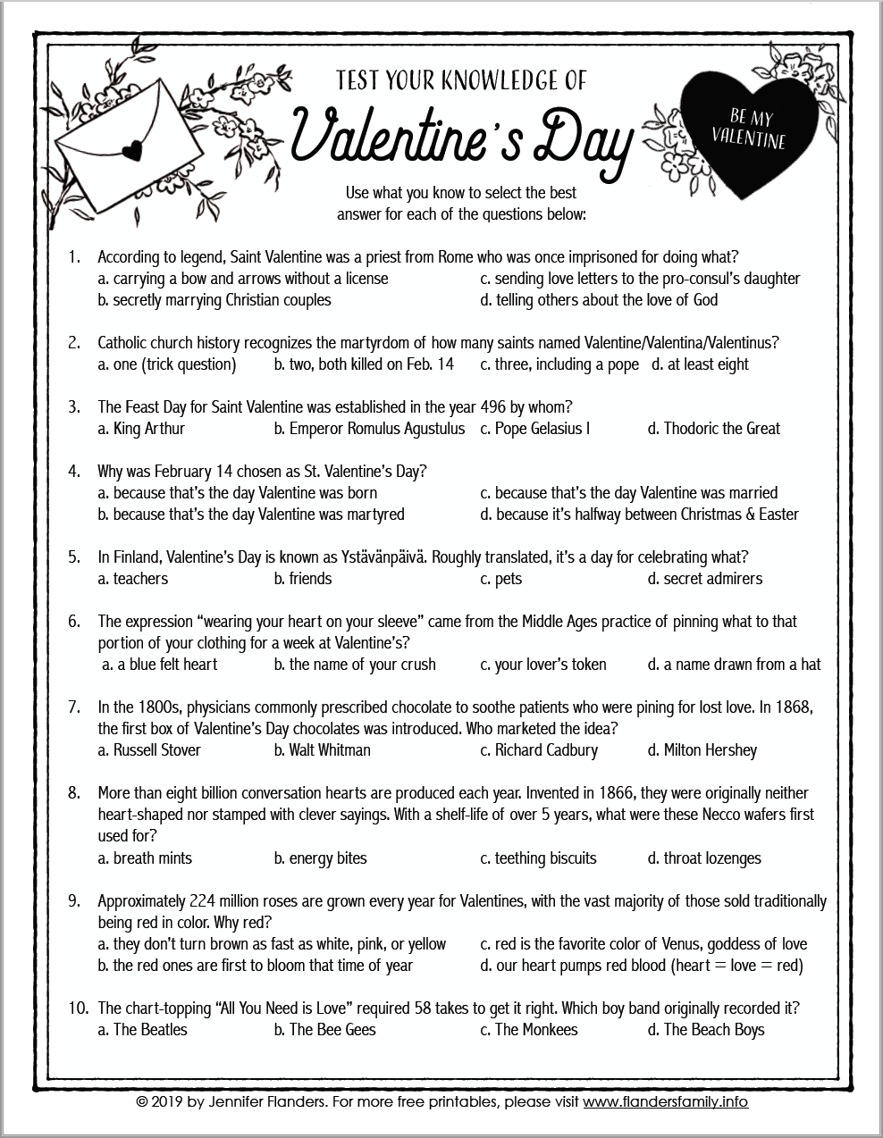 Valentines Day Quiz