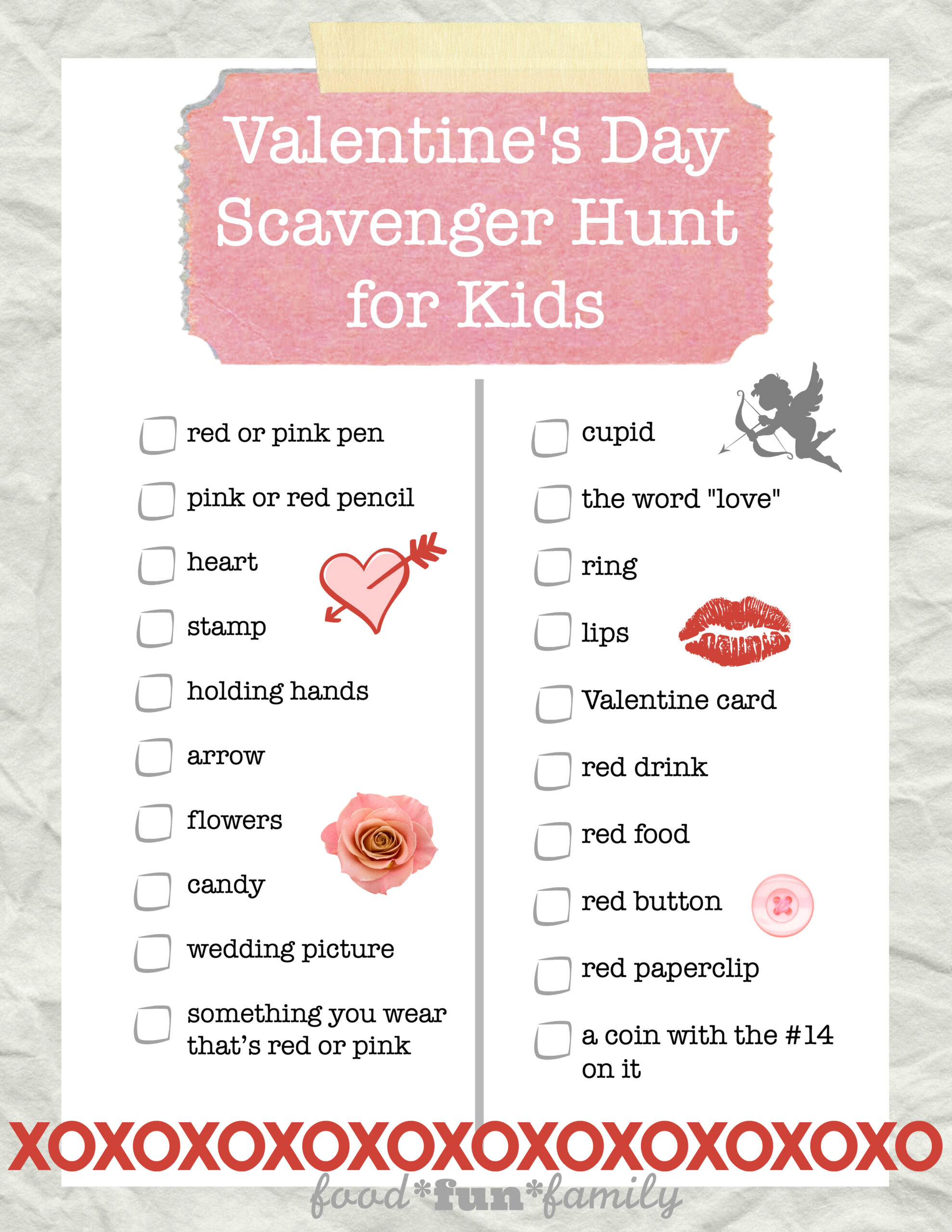 Valentines Day Scavenger Hunt