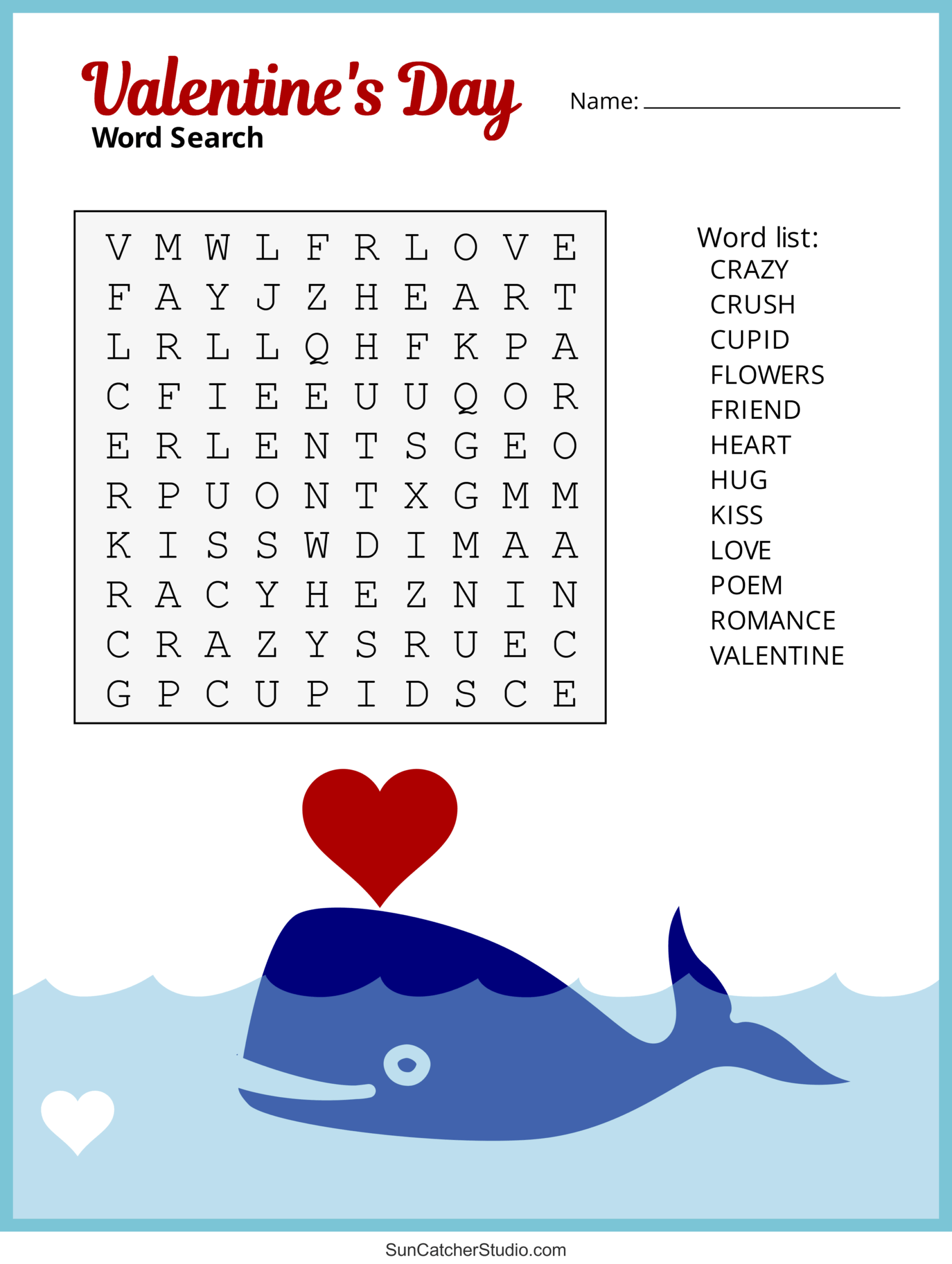 Valentines Day Word Search