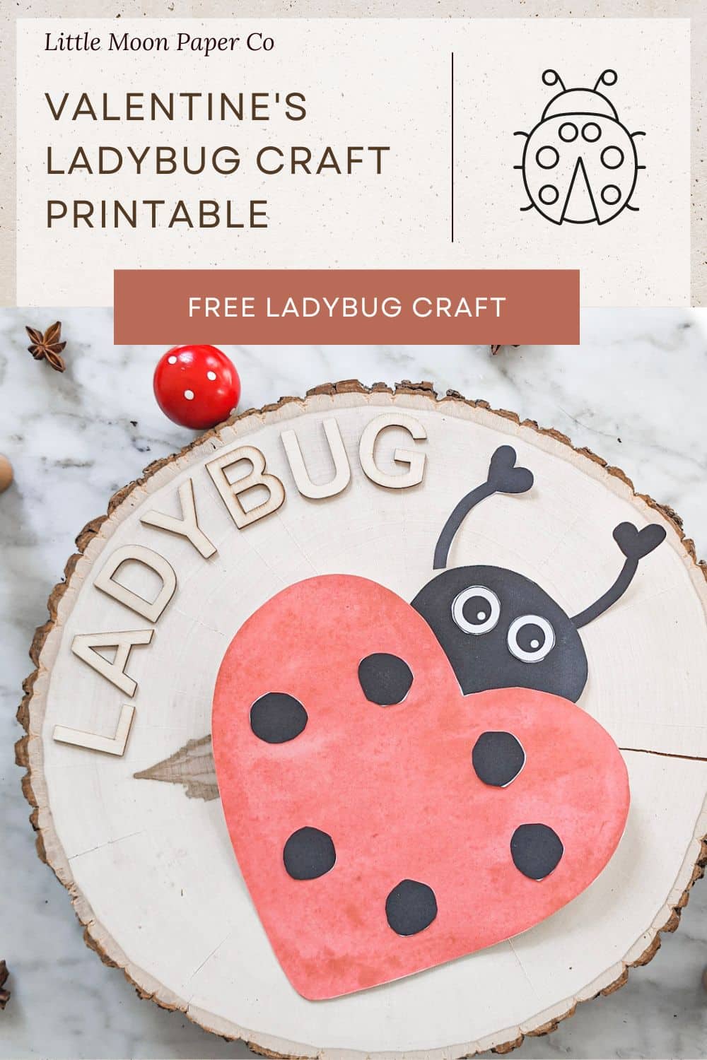 Valentines Ladybug Craft