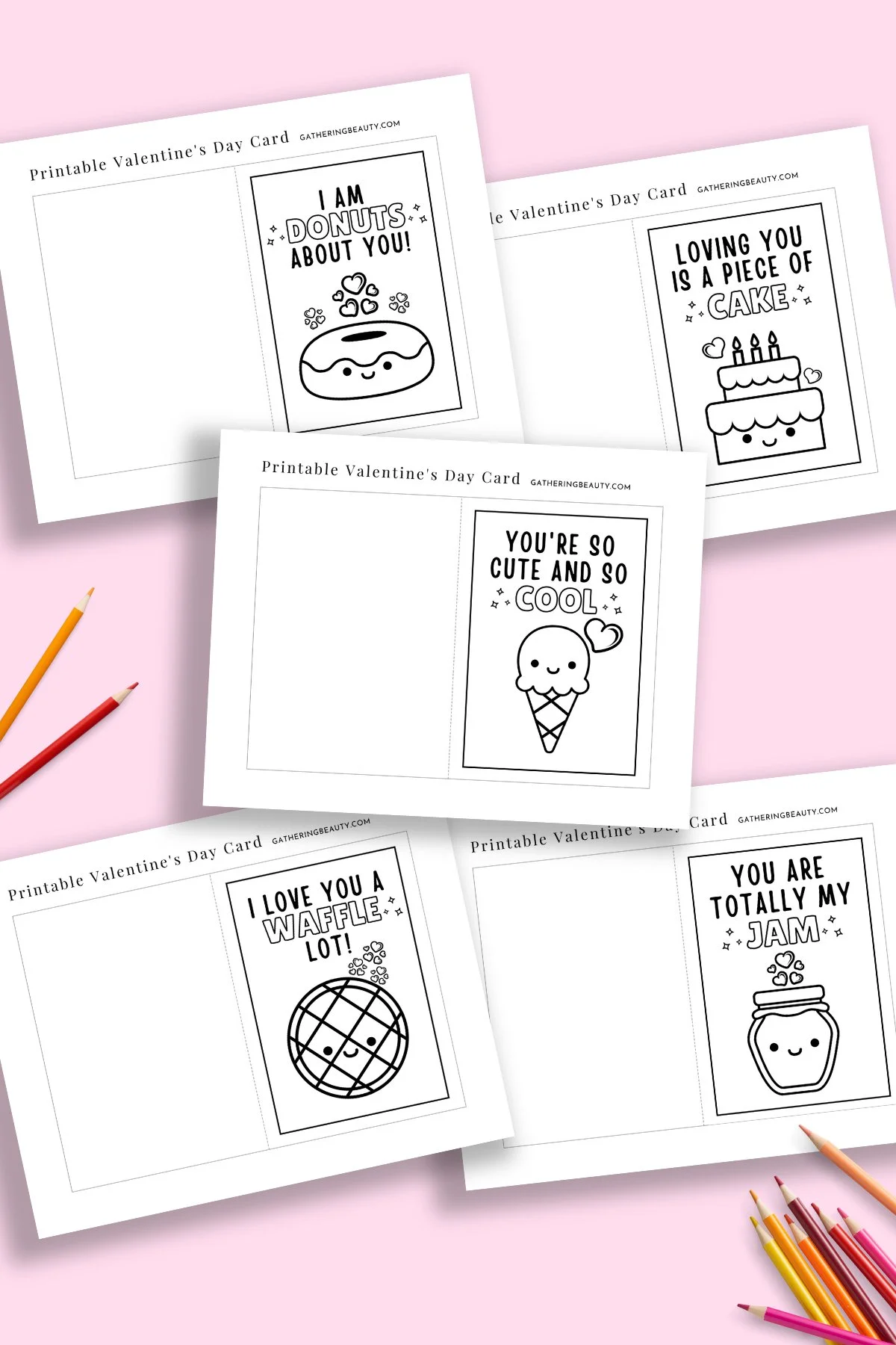 Valentines Printable Card To Colour