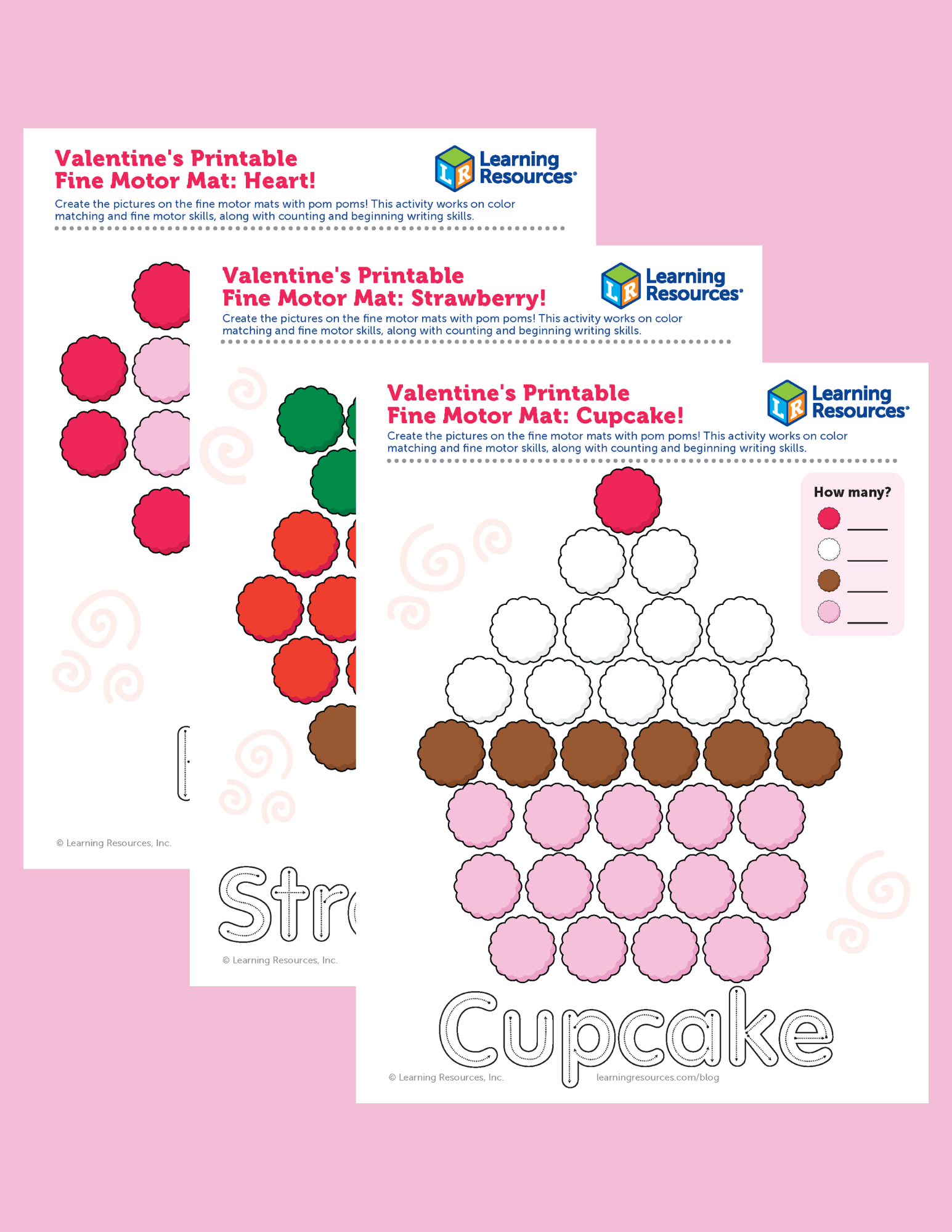 Valentines Printable Fine Motor Mat