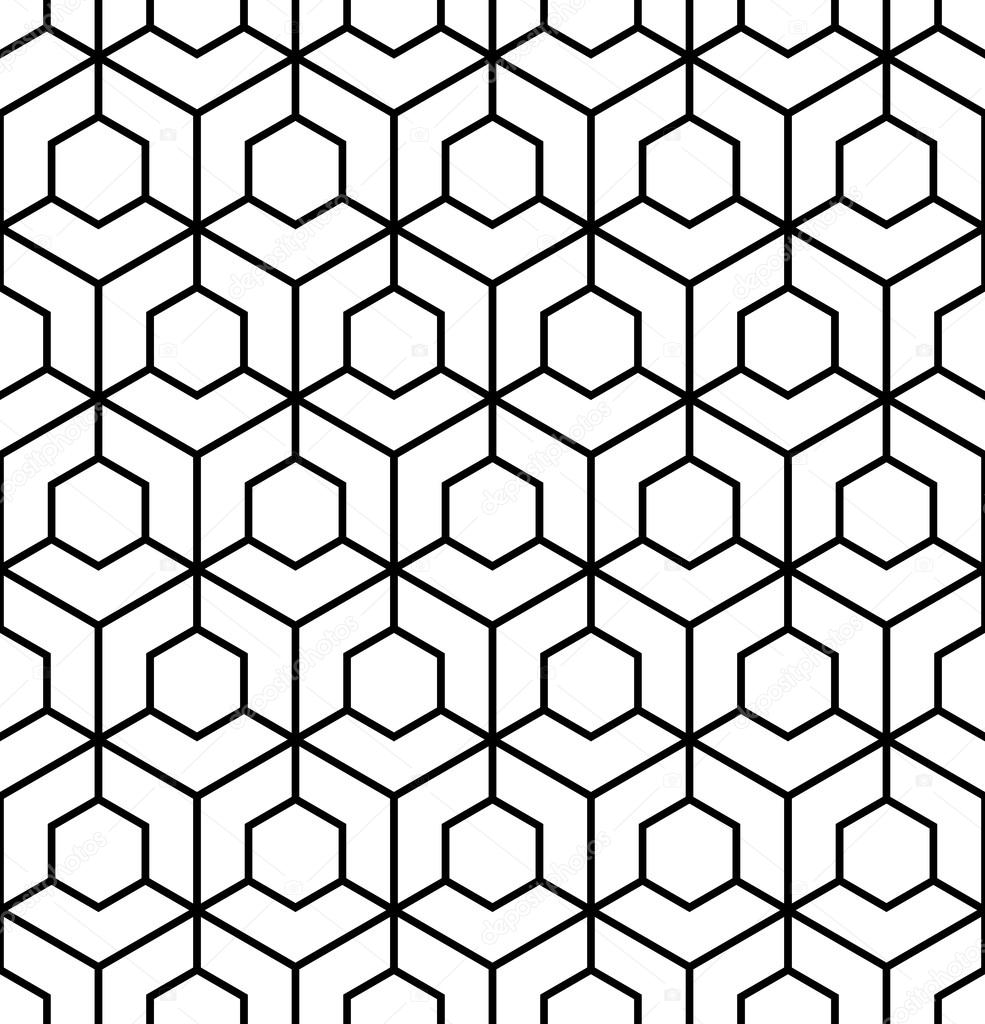 Vector Modern Seamless Sacred Geometry Pattern Black And White Abstract Geometric Background Pillow Print Monochrome 92363672
