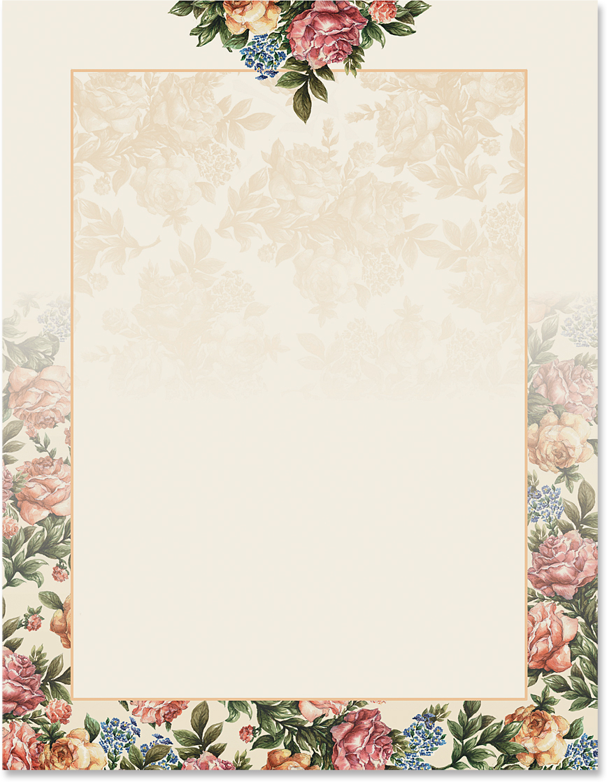 Victorian Rose Border Papers