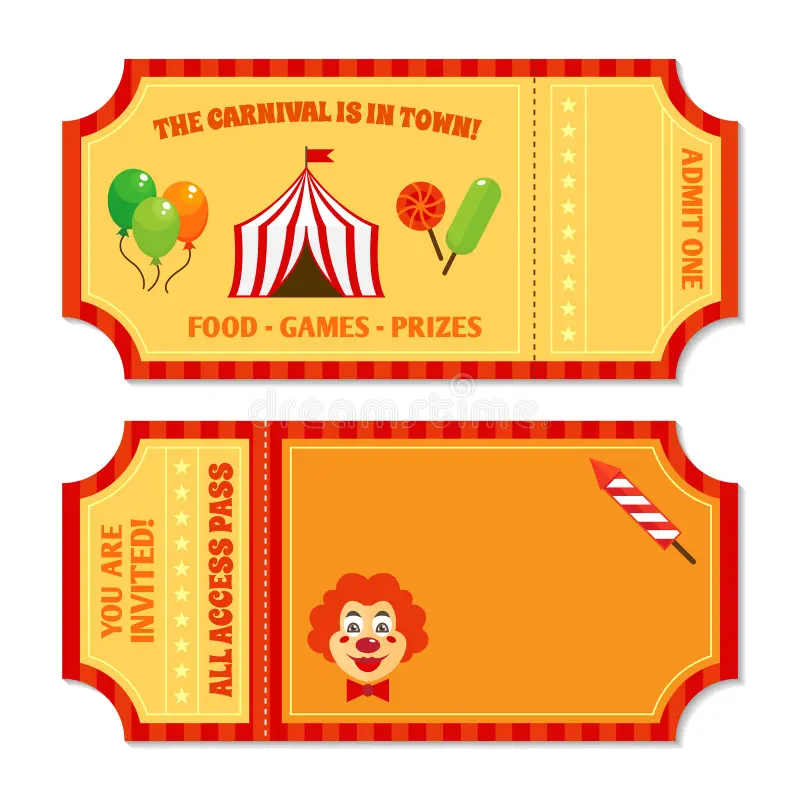 Vintage Circus Tickets