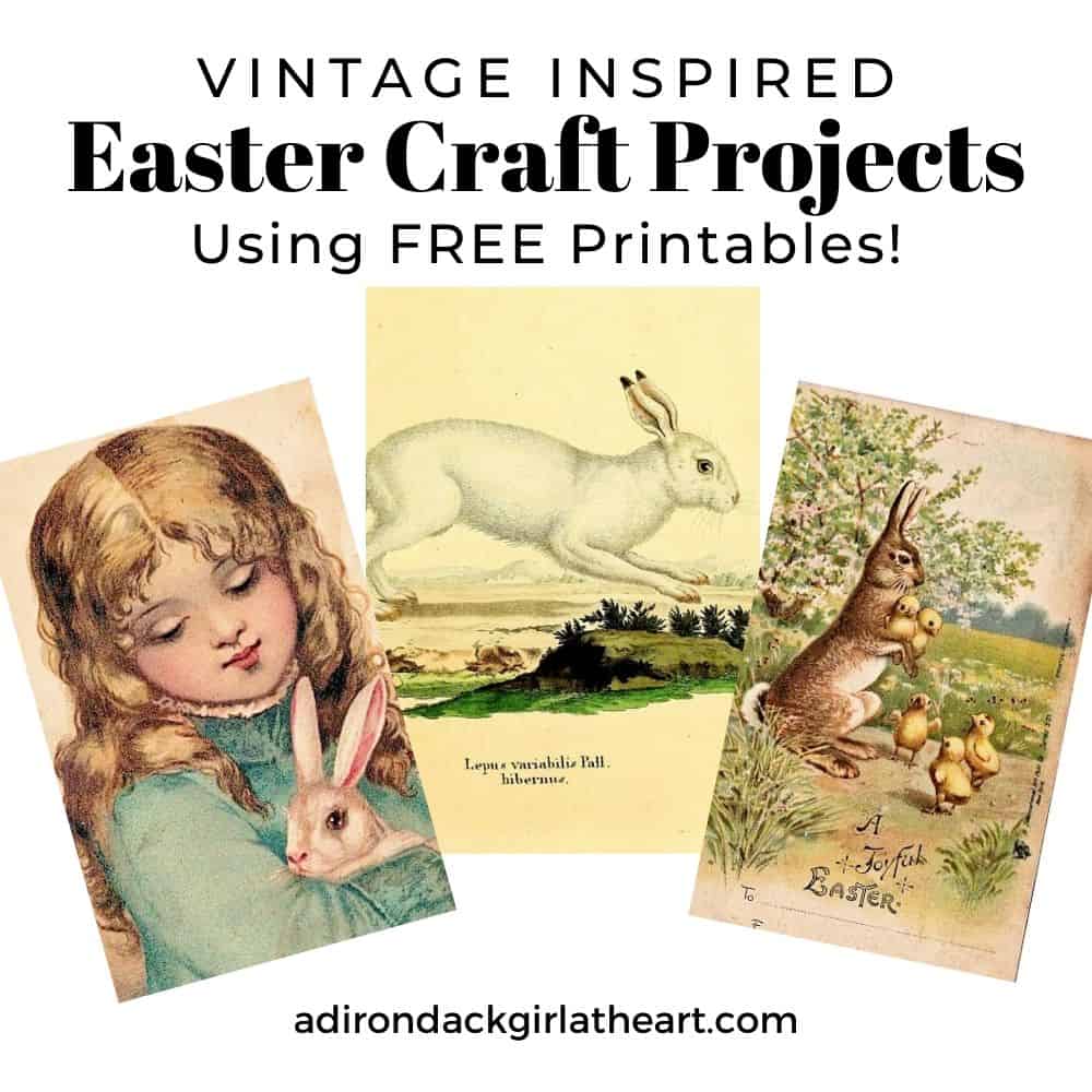 free vintage easter bunny printable