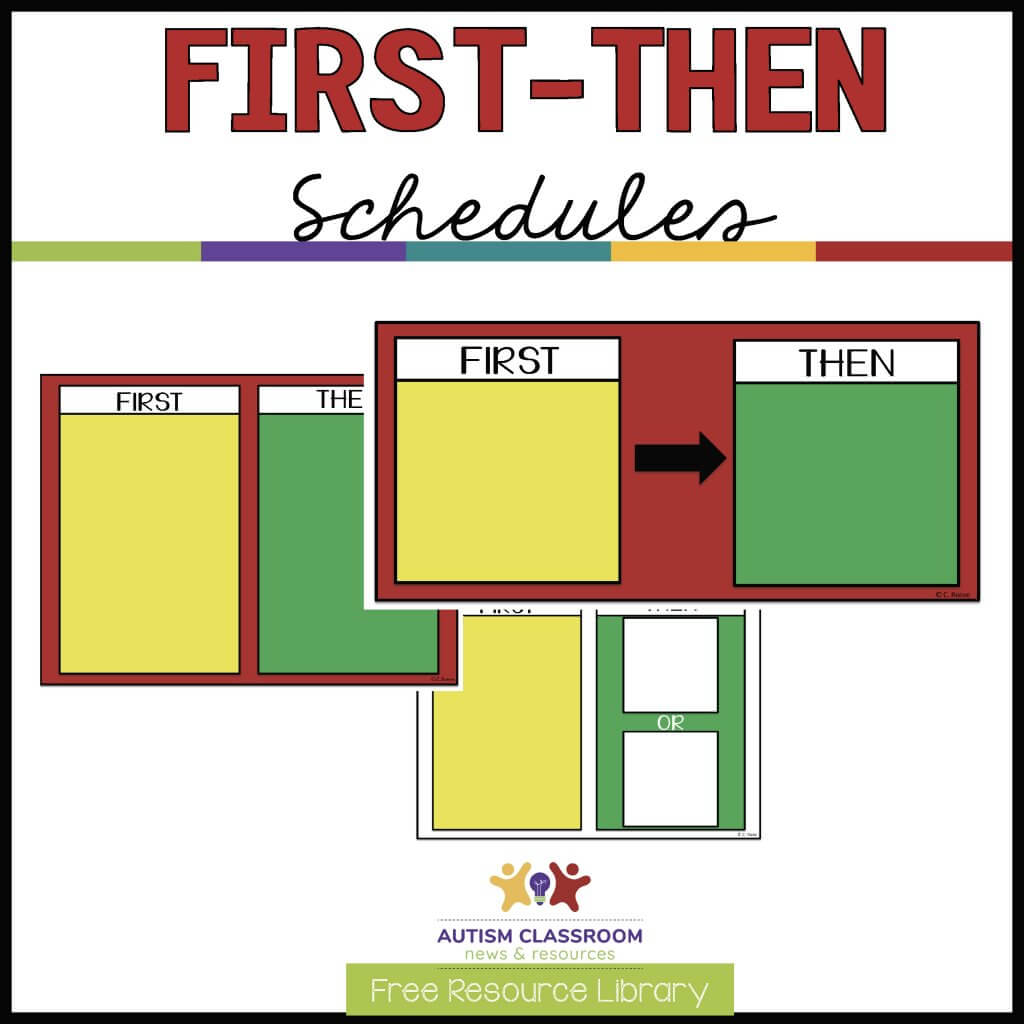 Visual Schedule Series First Then