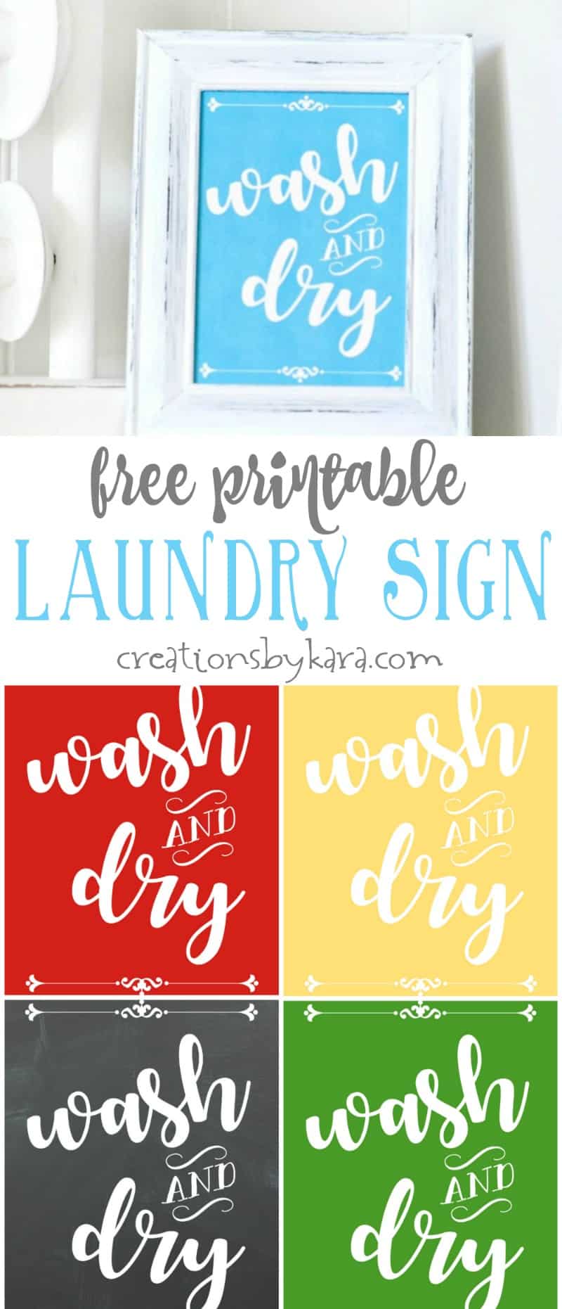 free laundry sign printables
