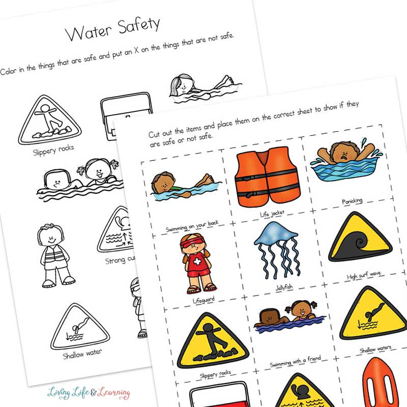 Water Safety Worksheets For Kids Story
