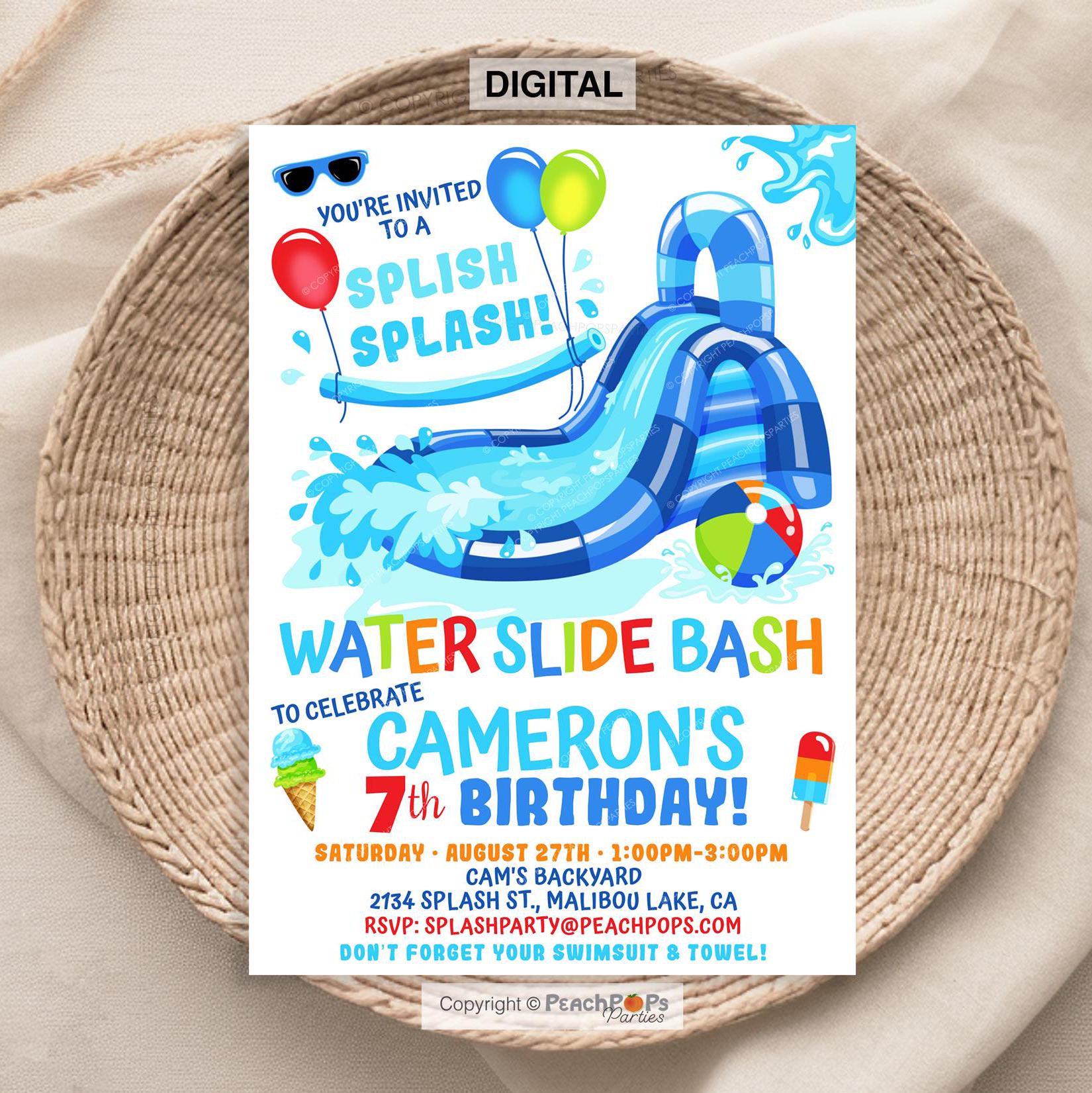 Water Slide Invite