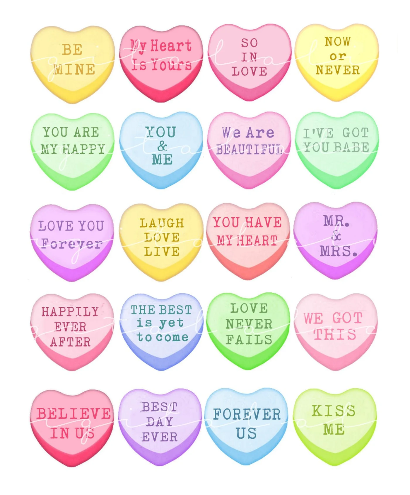 Wedding Candy Conversation Hearts