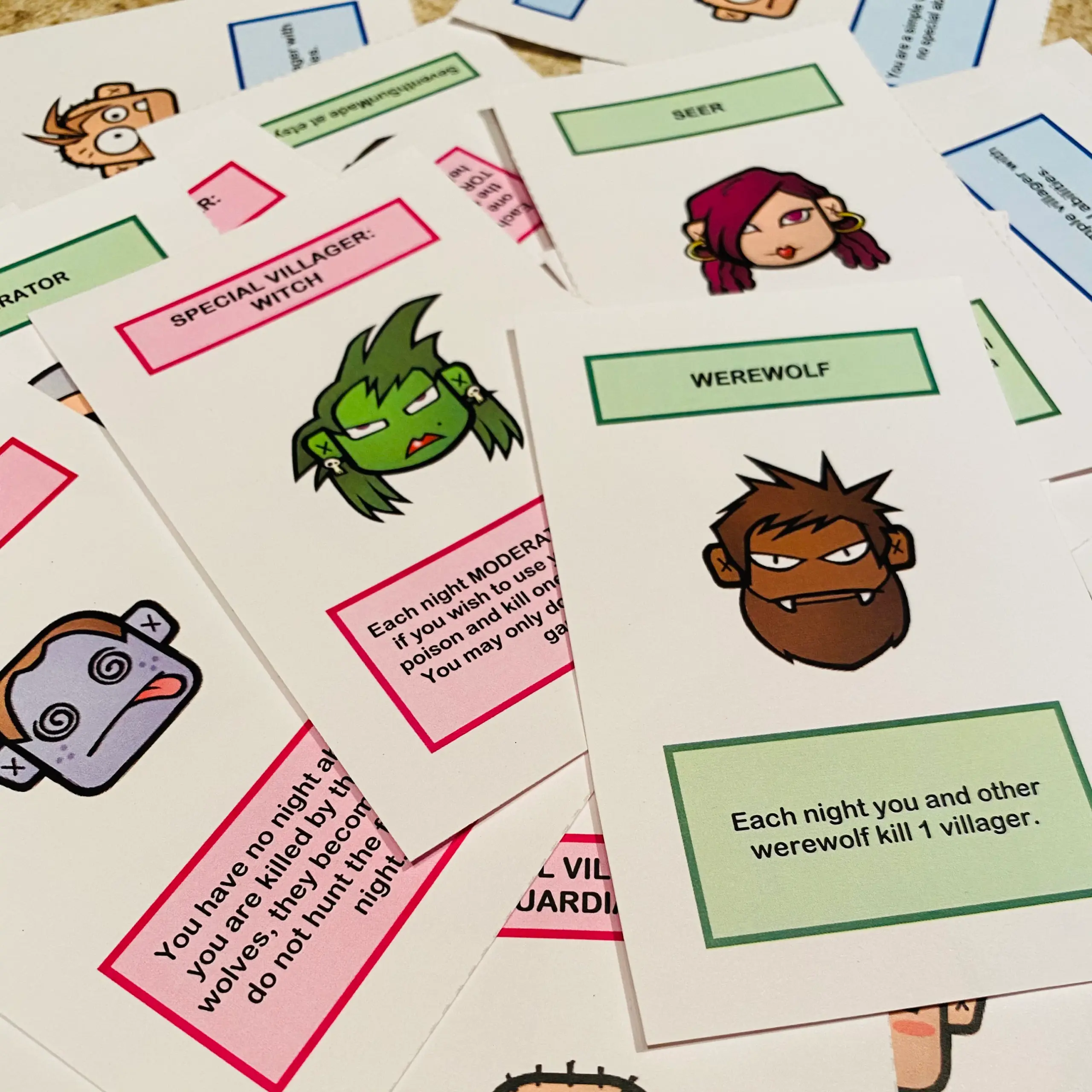 Werewolf Card Game Print And Cutout At Werewolf Card Game Print And Cutout At