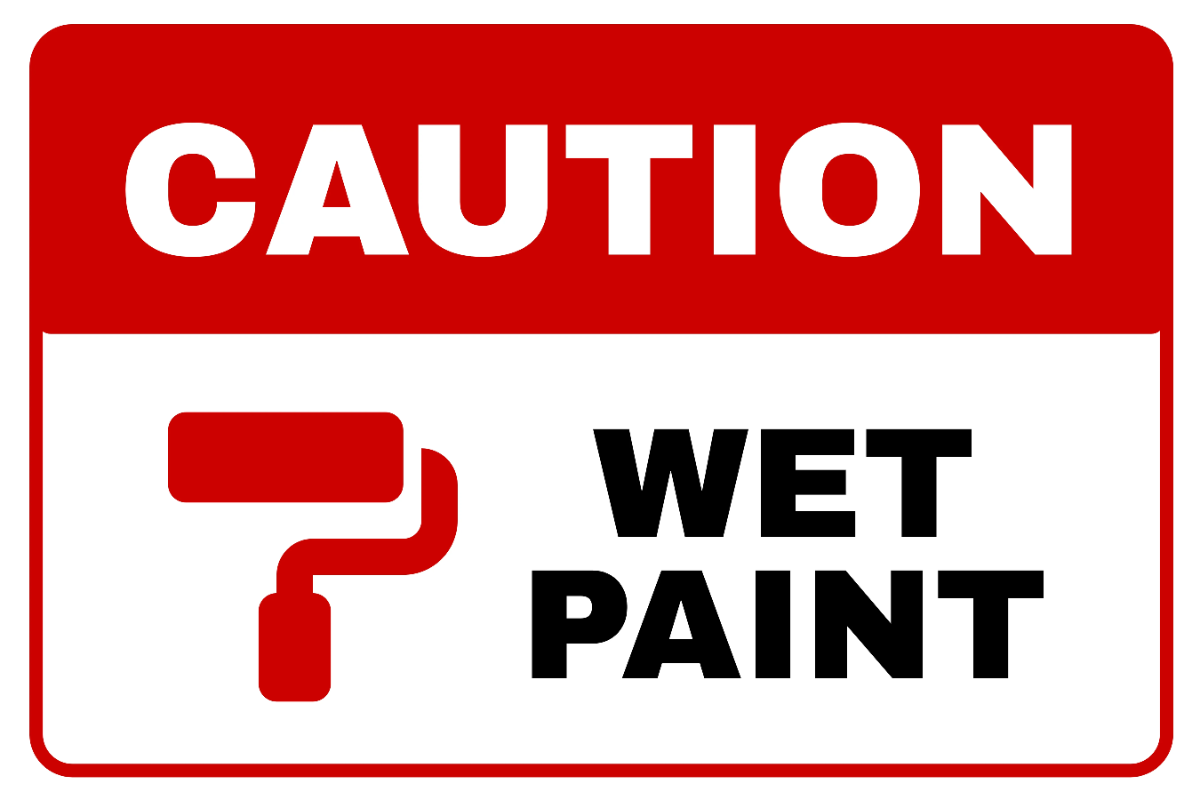 Wet Paint Caution Sign