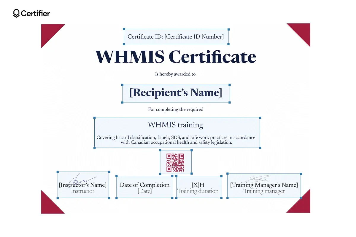Whmis Certificate Templates Whmis Certificate Templates