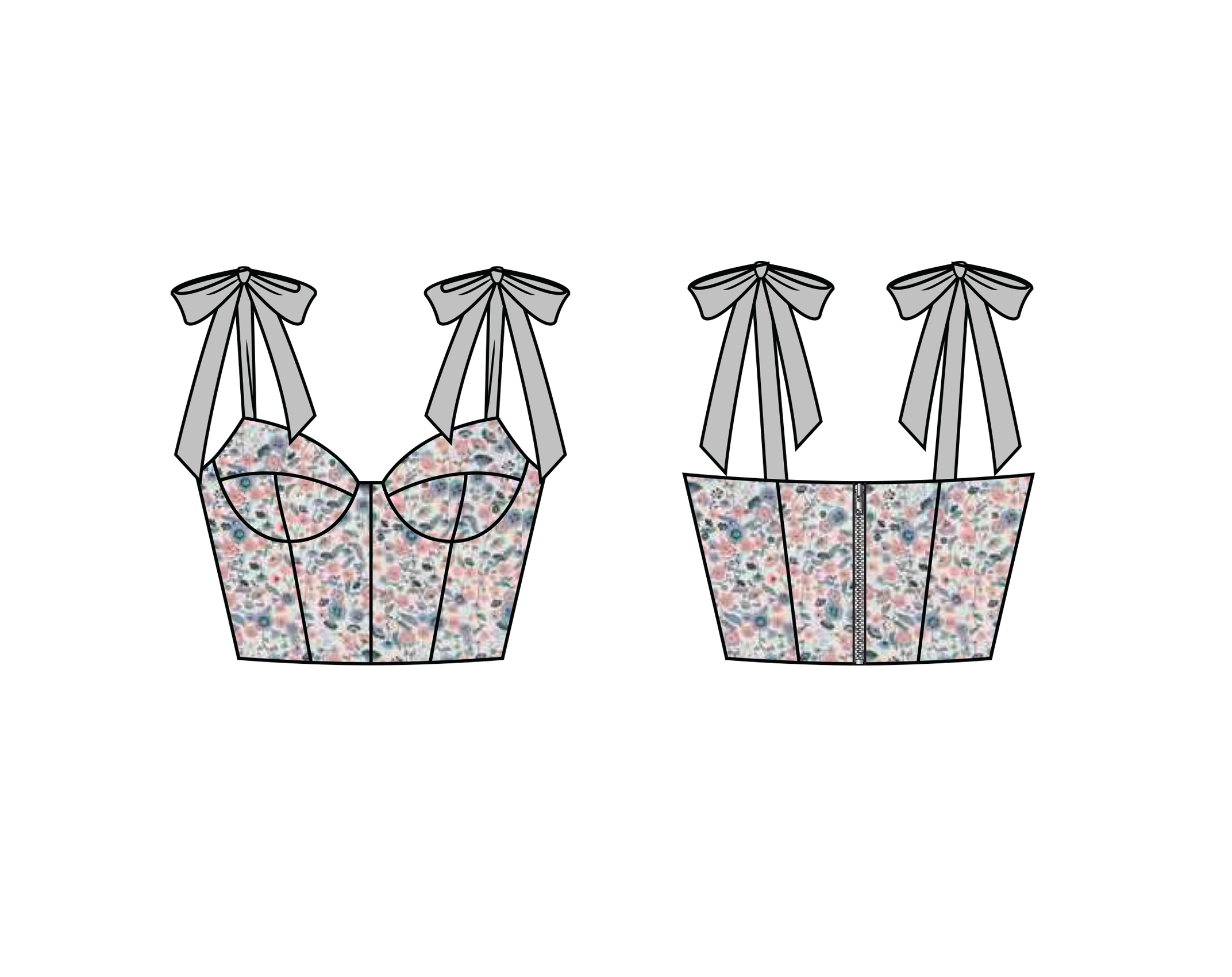Willow Corset Bustier Sewing Pattern
