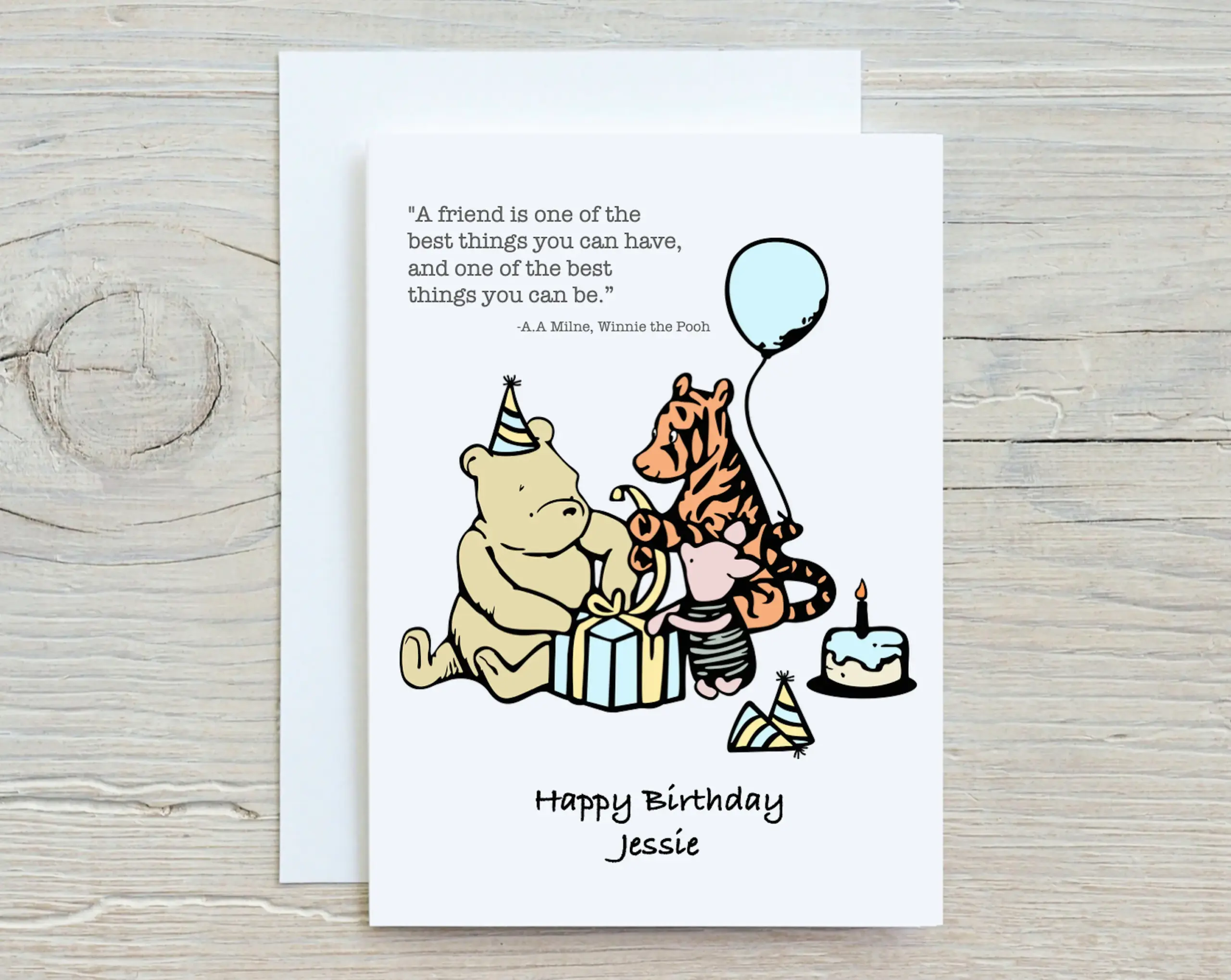 Winnie The Pooh Birthday Card