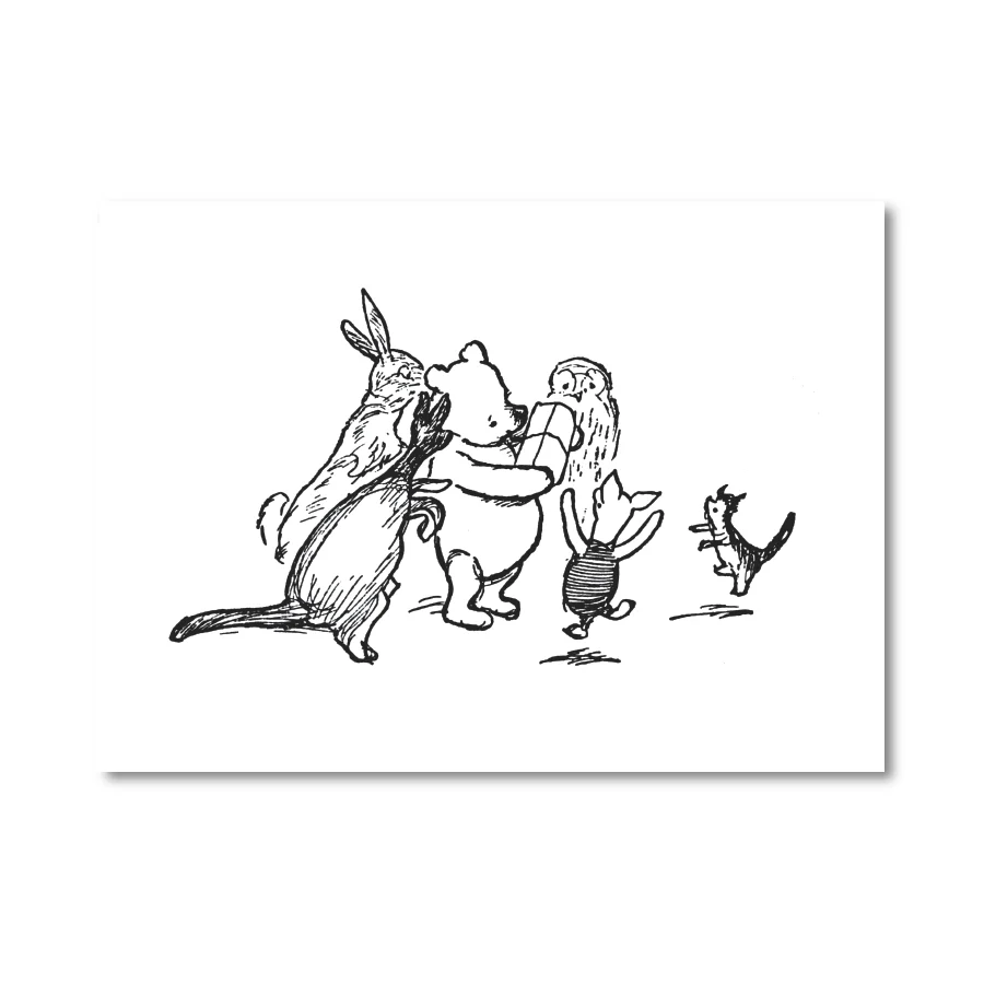 Winnie The Poohs Gift Printable Greeting Card