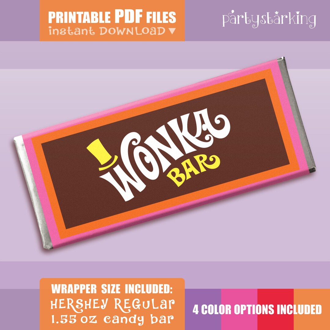 Wonka Bar Wrapper Regular Hershey Bar