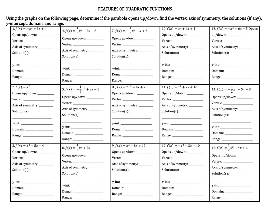 Worksheets Assignments