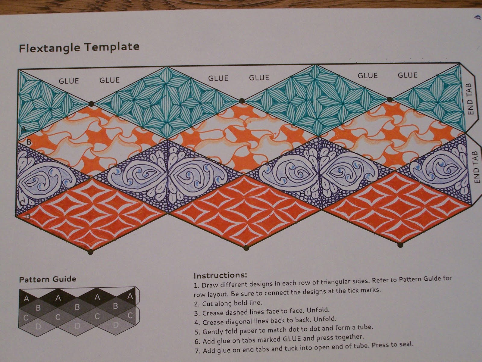 free printable flextangle template patterns